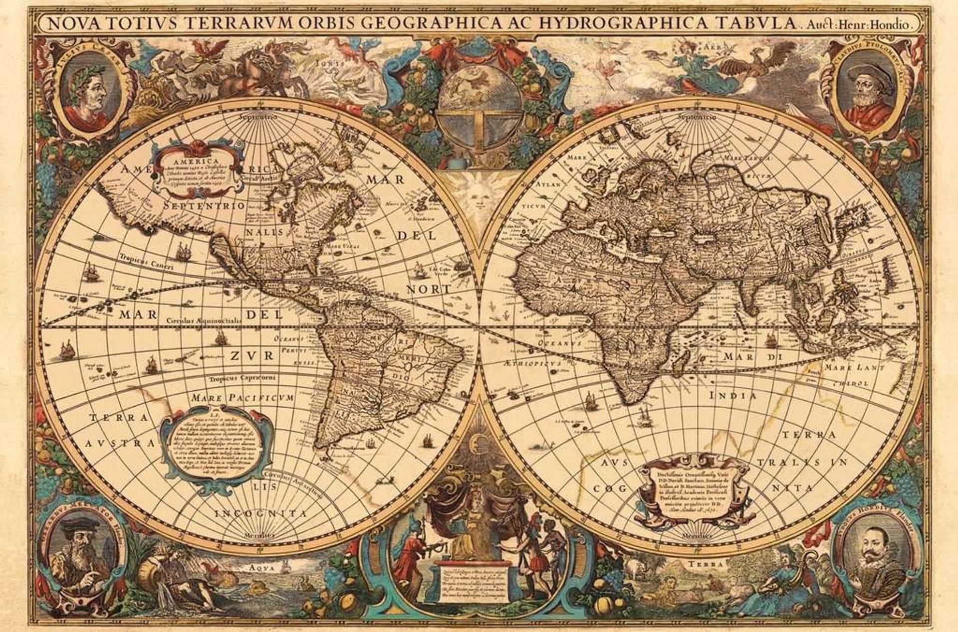 

Puzzle 5000 elementów Dawna mapa świata