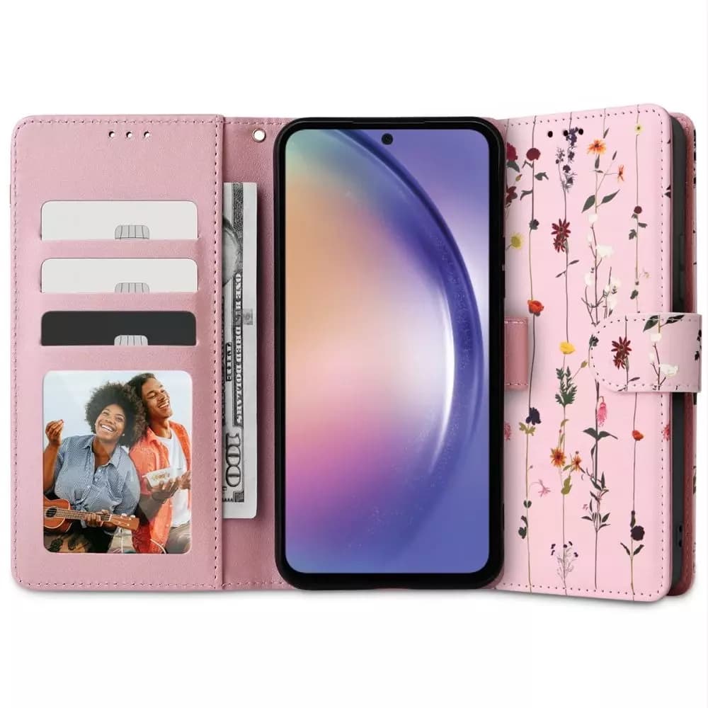 

Etui portfel Wallet do Samsung Galaxy A54 5G Garden Pink