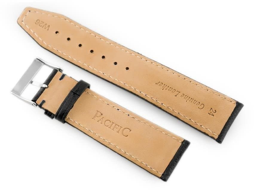

Pasek skórzany do zegarka W26 - PREMIUM - czarny - 24mm