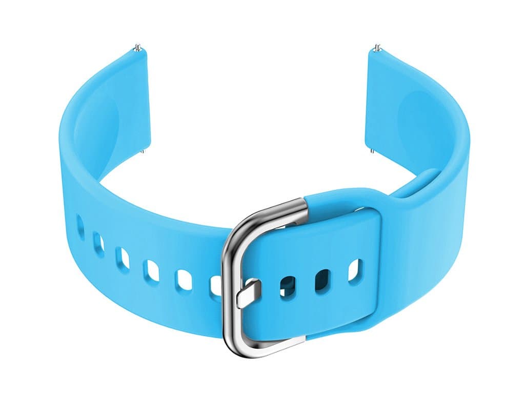

Pasek gumowy do smartwatch 18mm - niebieski/srebr.