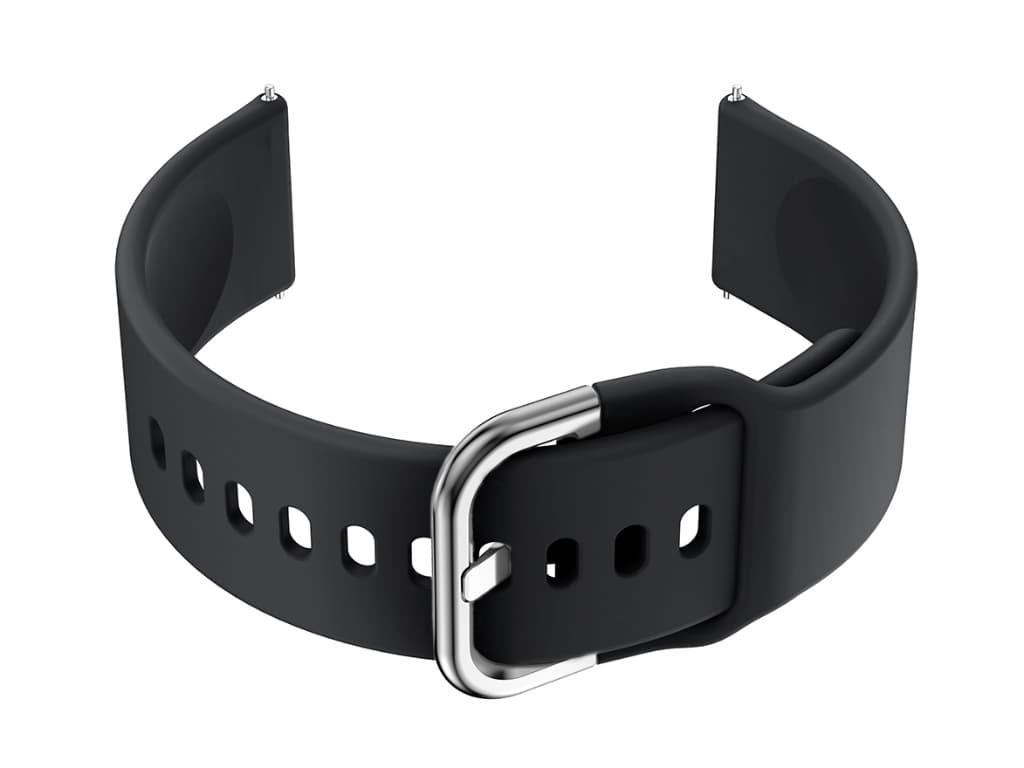 

Pasek gumowy do smartwatch U01 - czarny/srebrny - 22mm