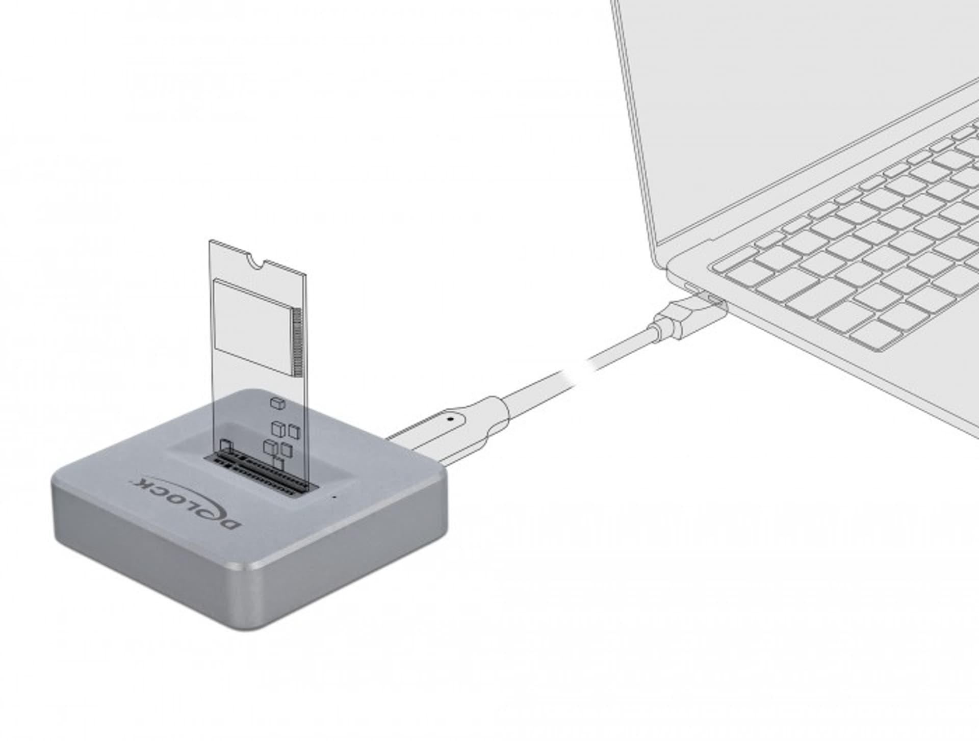 

Stacja dokująca M.2 dla M.2 NVMe PCIe SSD z żeńskim USB Type-C