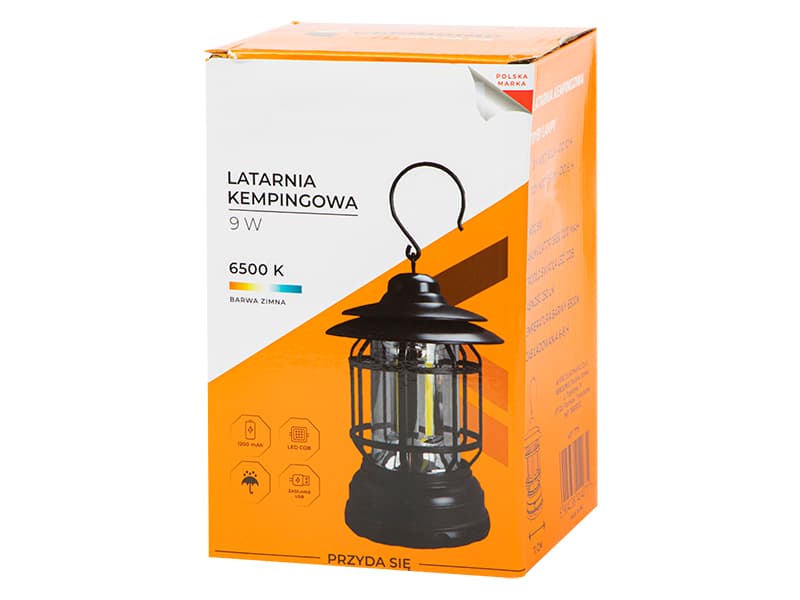 

71-456# Latarka kempingowa led usb-c 9w czerwona