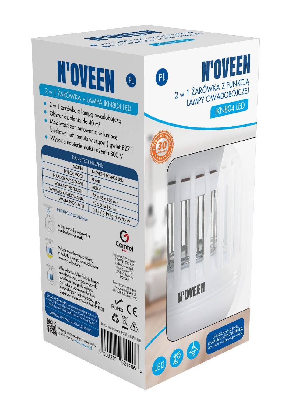 

Lampa owadobójcza NOVEEN IKN804 LED***EOL