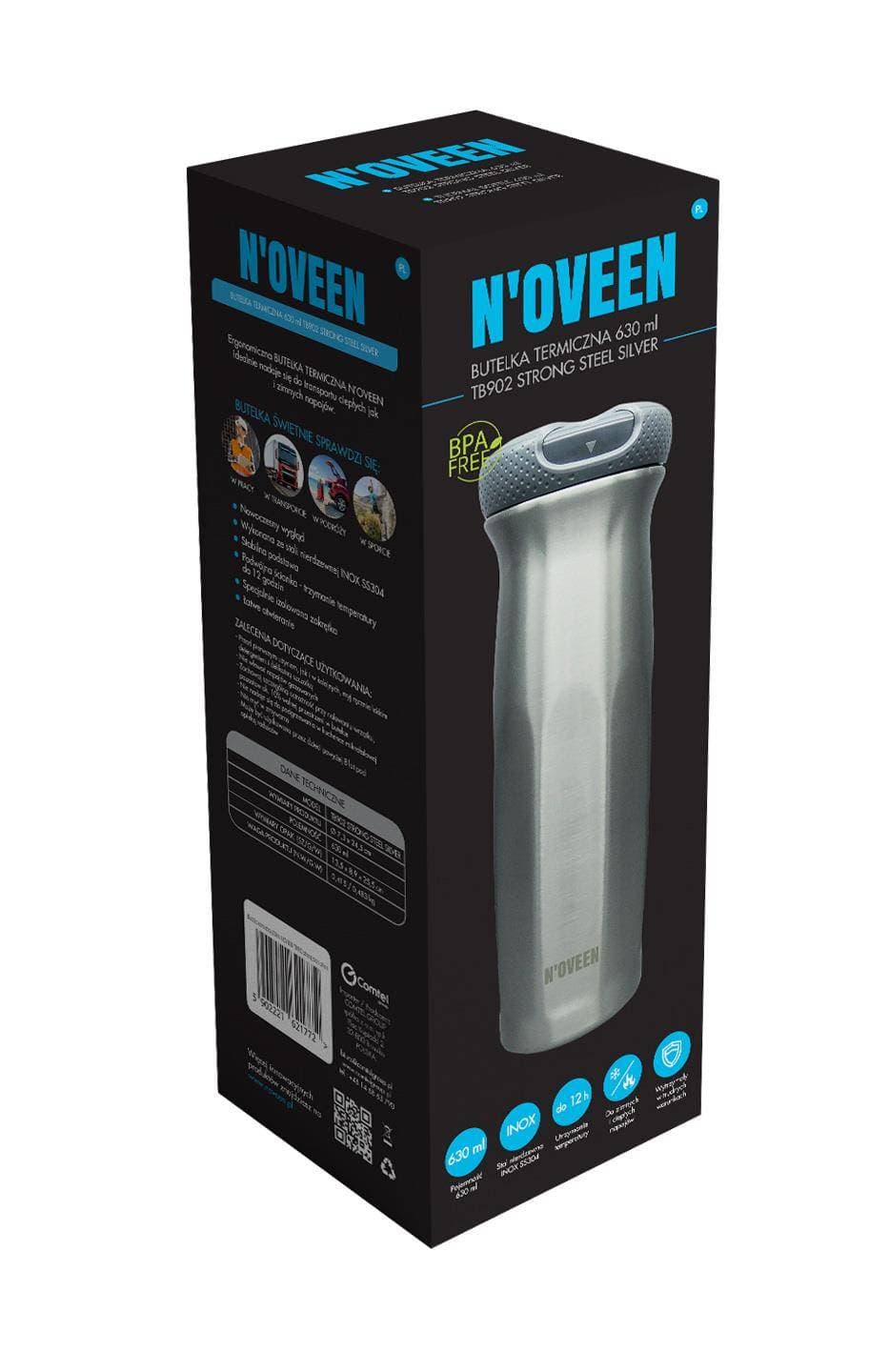 

Butelka Termiczna NOVEEN TB902 Strong Steel Silver 630 ml