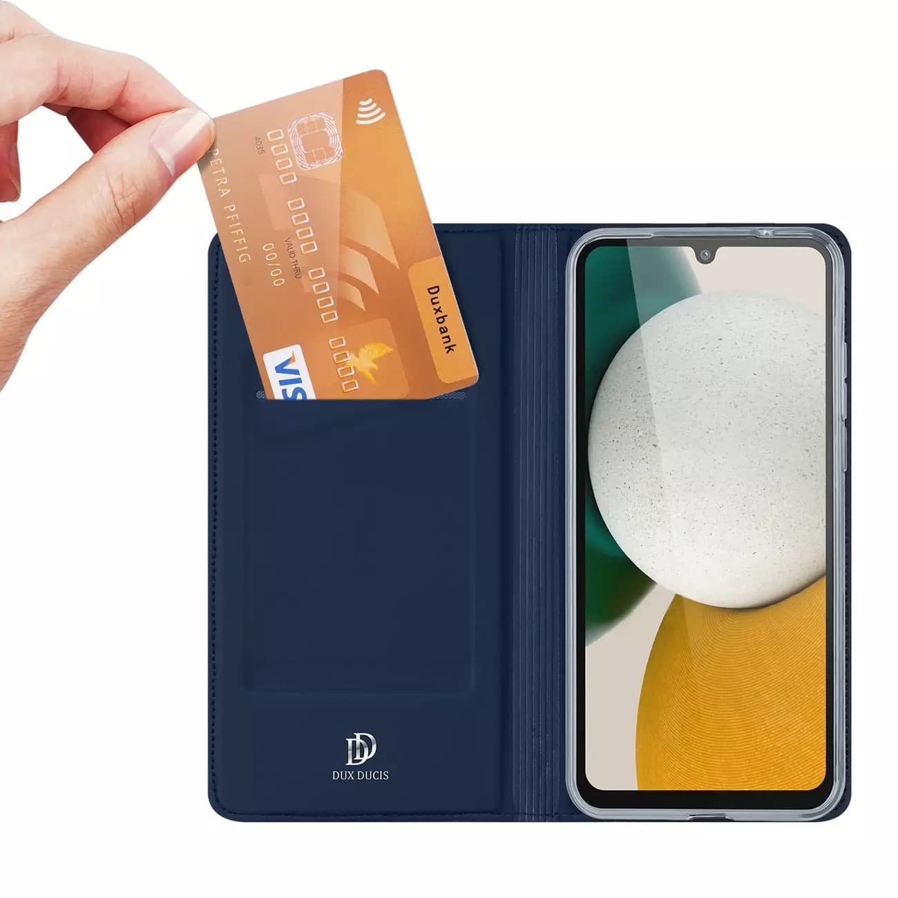 

Dux Ducis Skin Pro etui do Samsung Galaxy A34 5G pokrowiec z klapką portfel na kartę podstawka niebieskie