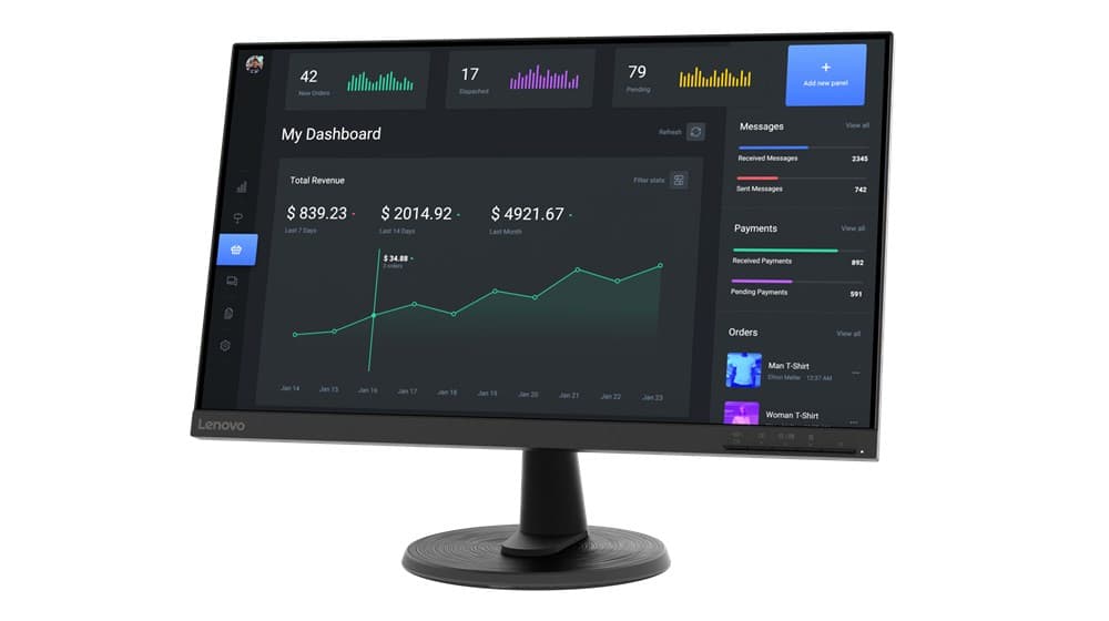 

Lenovo D24-40 23.8" FHD 7ms 70Hz 250nits Raven Black