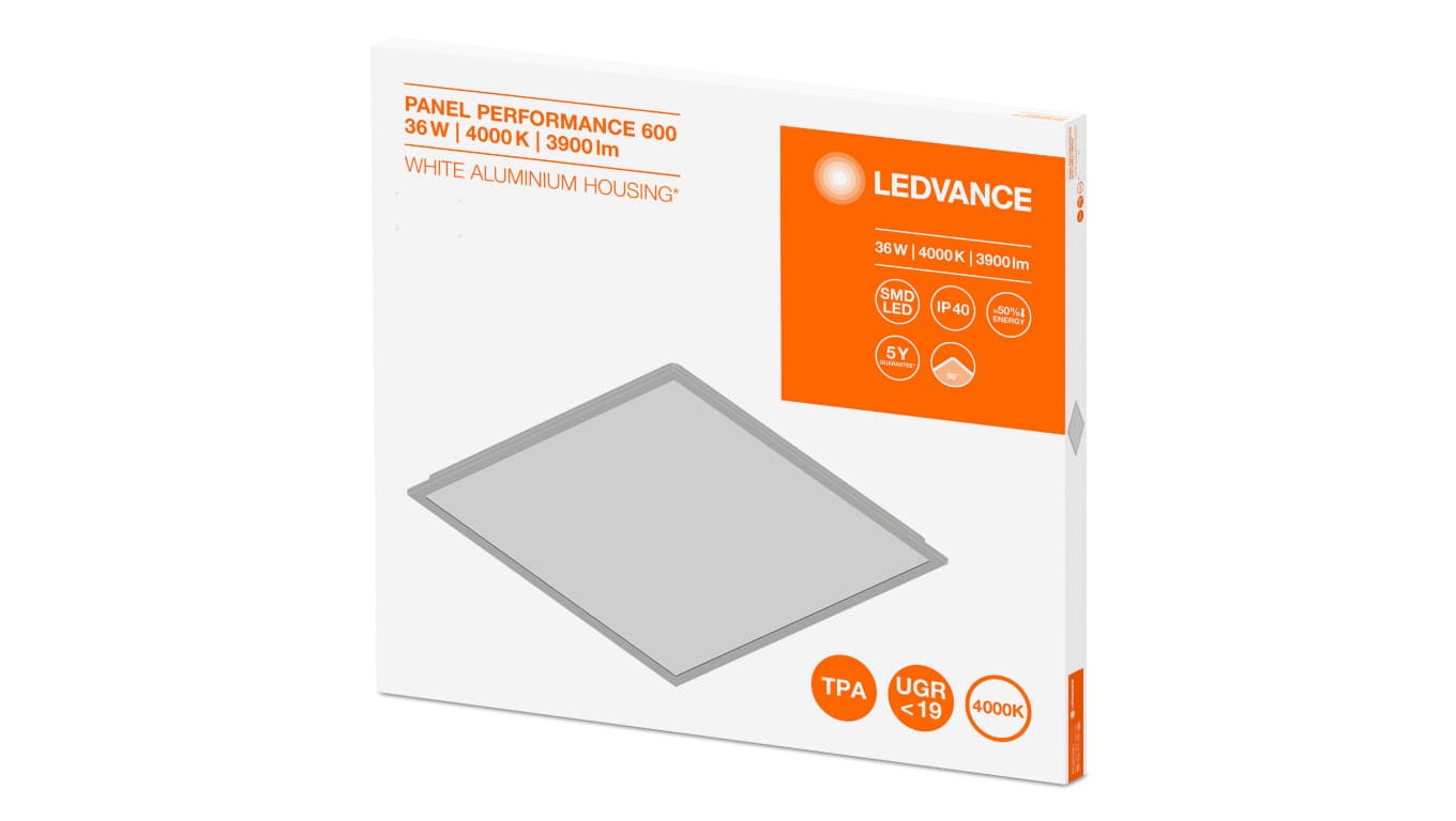 

Oprawa wstropowa Panel LED PFM 600 36W/4000K 3960lm UGR19 TPA LEDV 4058075384309