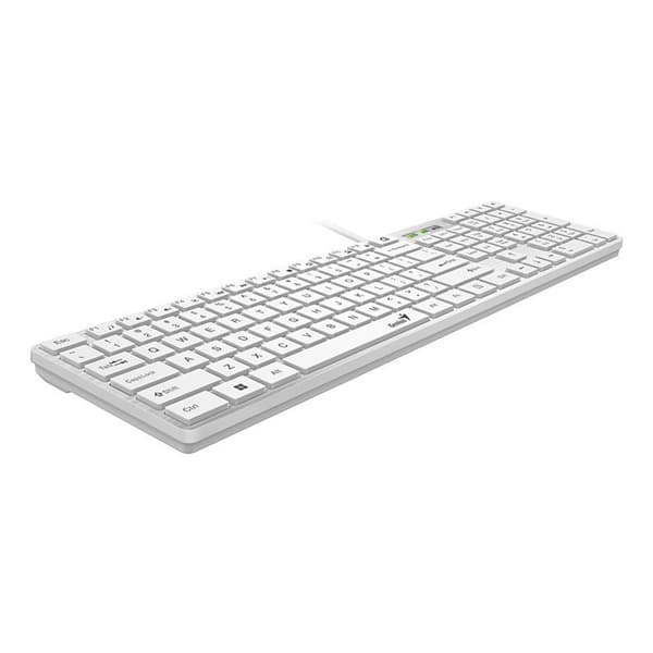 

Genius SlimStar 126, CZ/SK, klasyczna, cienka rodzaj przewodowa (USB), biała, Usb)/biał