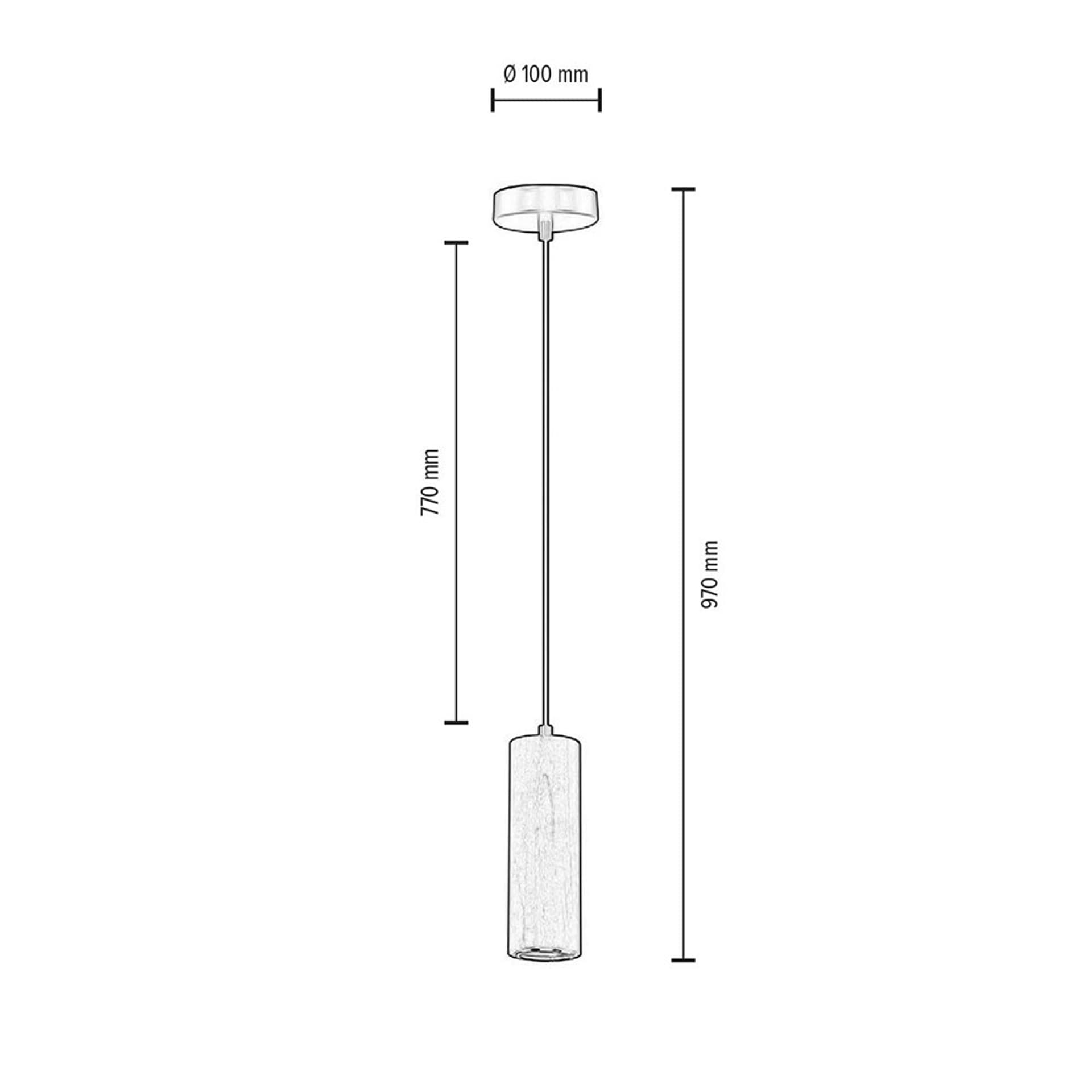 

Pipe Lampa Wisząca 1xGU10 Led 5W Czarny/Orzech