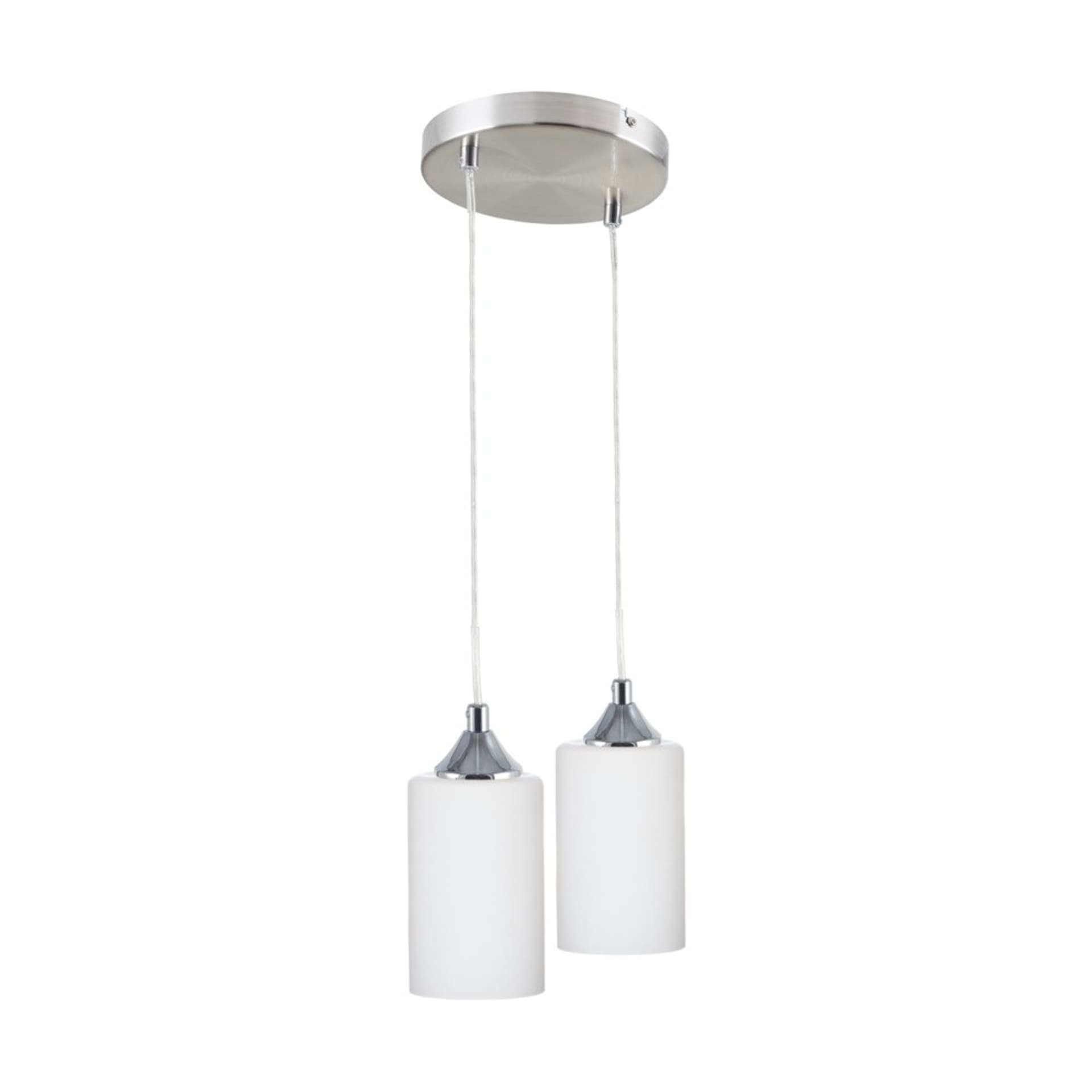 

Bosco Mix Lampa Wisząca 2xE27 Max.60W Satynam/Transparentny PVC/Biały