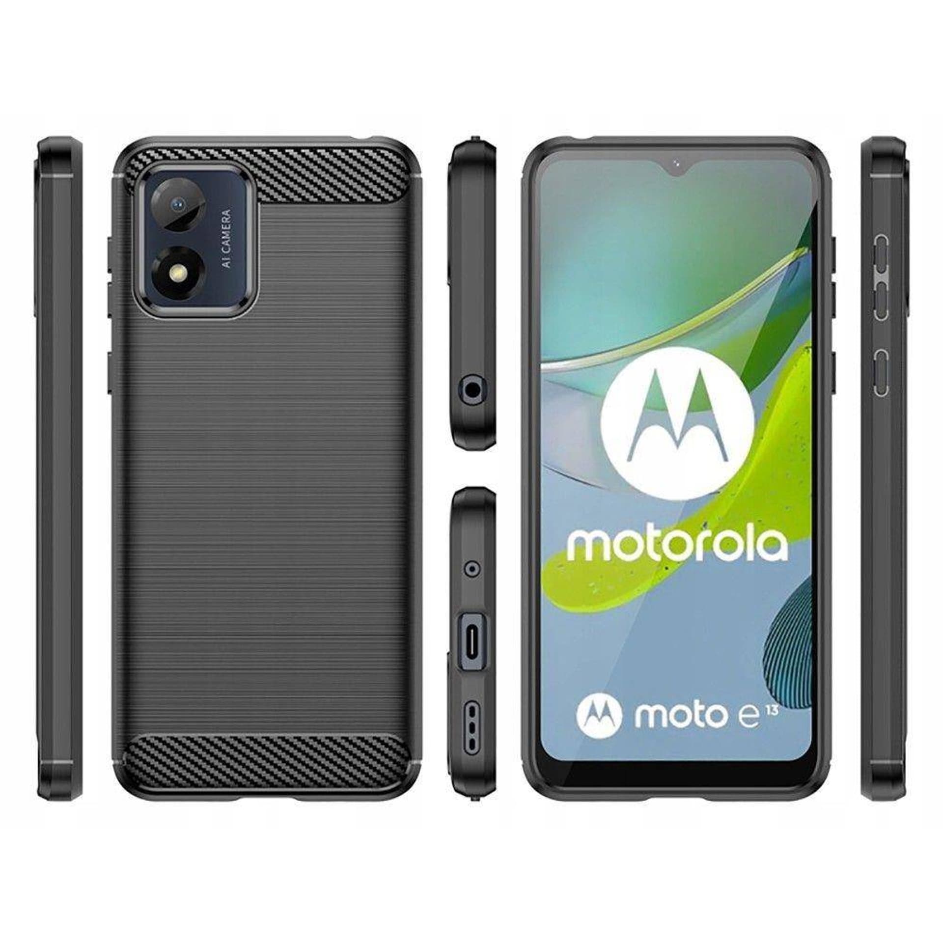 

Etui MOTOROLA MOTO E13 Tech-Protect TPU Carbon czarne