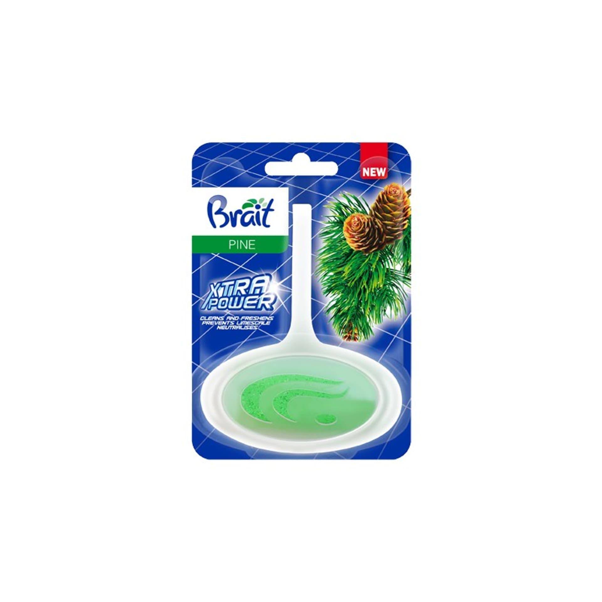 

Brait Xtra Power Kostka toaletowa do WC w koszyku - Pine 40g