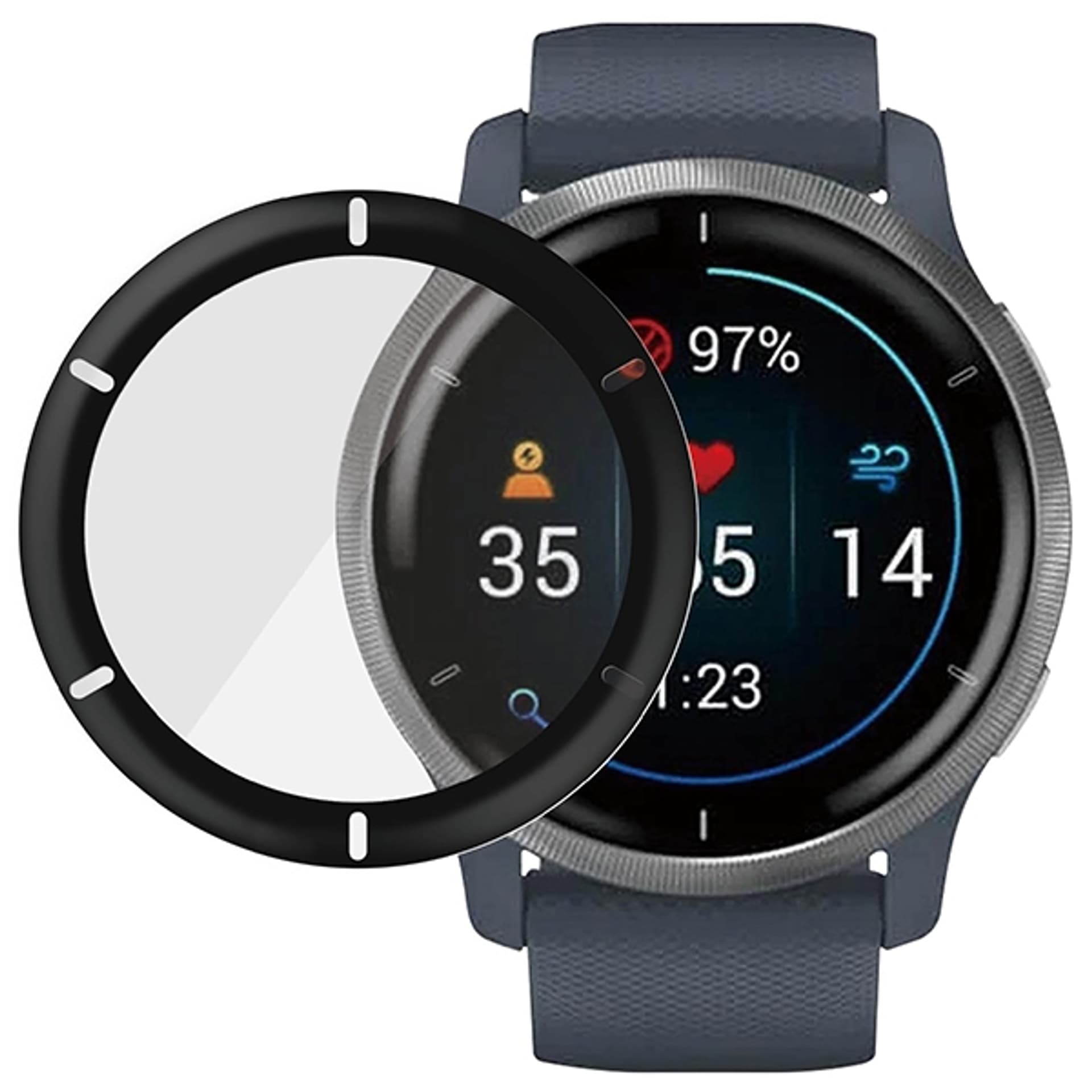 

PanzerGlass SmartWatch Garmin Venu 2 /Venu 2 Plus/Vivoactive 4 czarny/black 3652