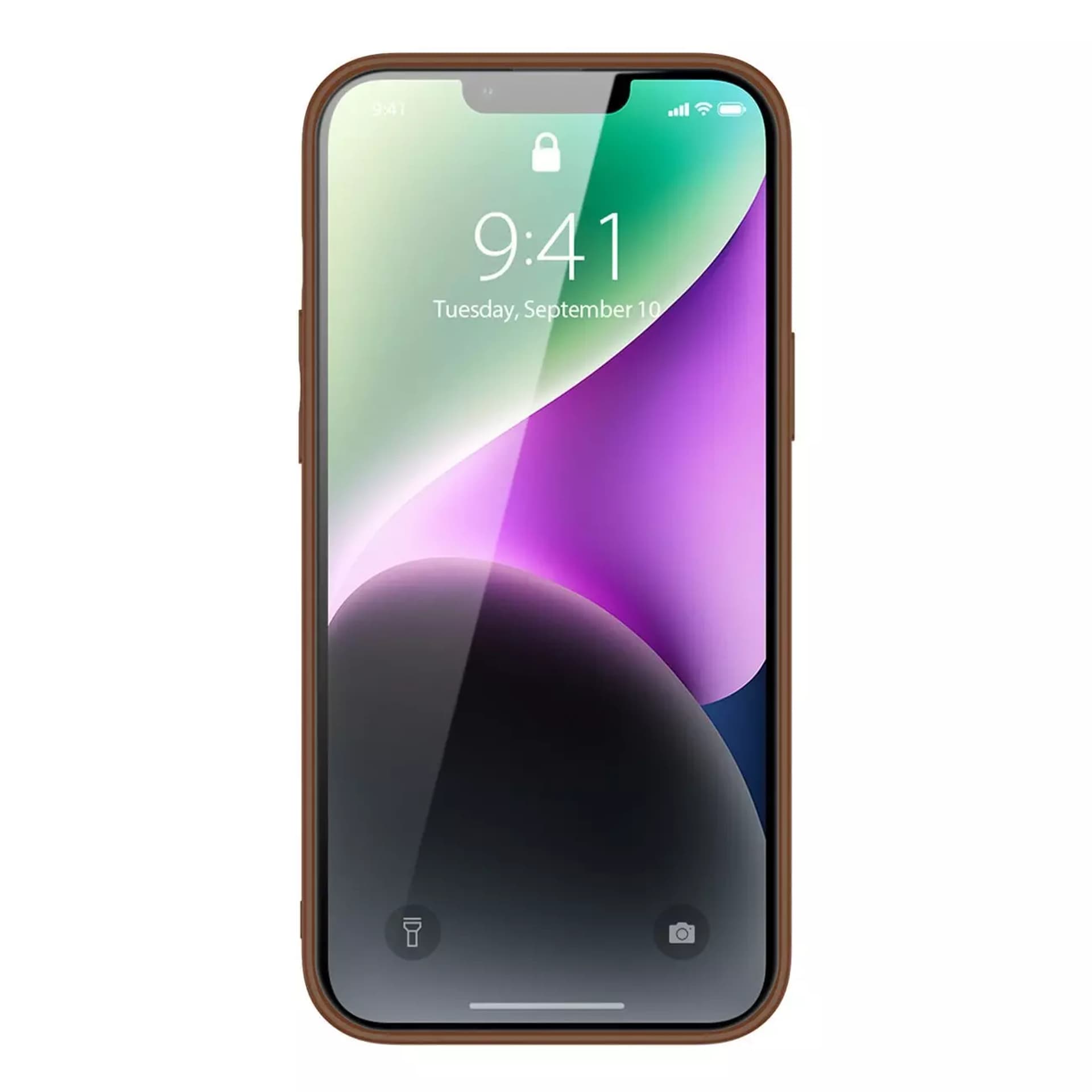 

Dux Ducis Yolo etui iPhone 14 elegancki pokrowiec ze skóry ekologicznej brązowy