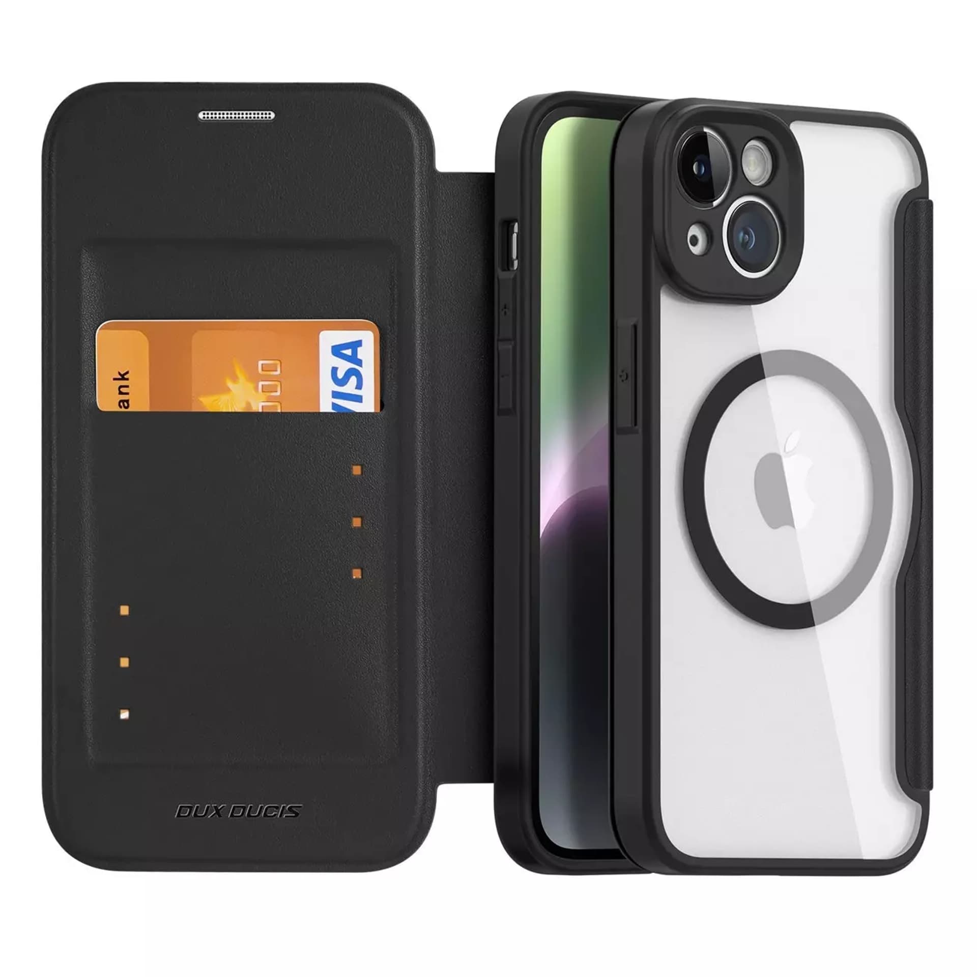 

Dux Ducis Skin X Pro etui iPhone 14 magnetyczny pokrowiec MagSafe z klapką czarny