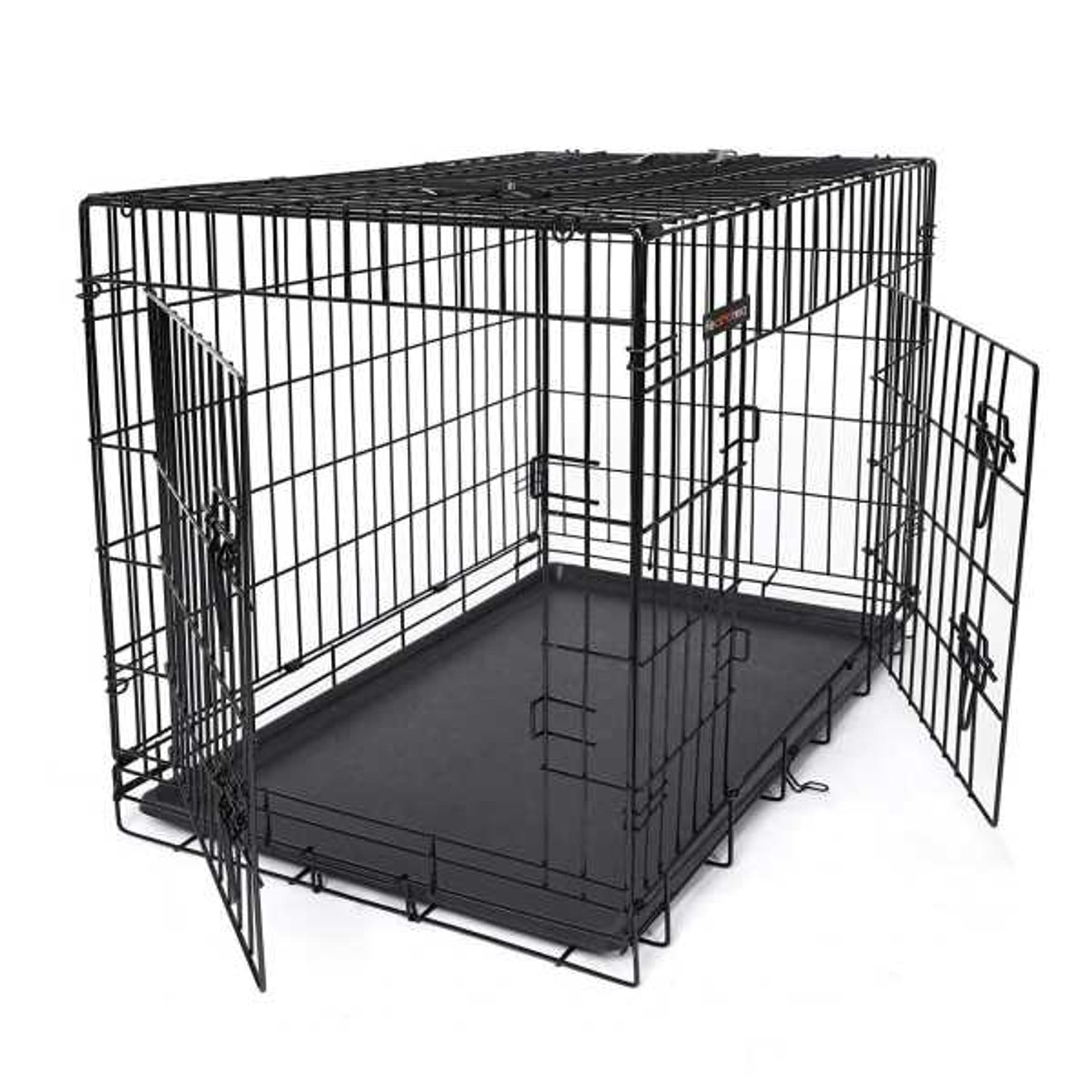 

Klatka z drzwiczkami dla kota psa czarna XXXL 122x81x76cm