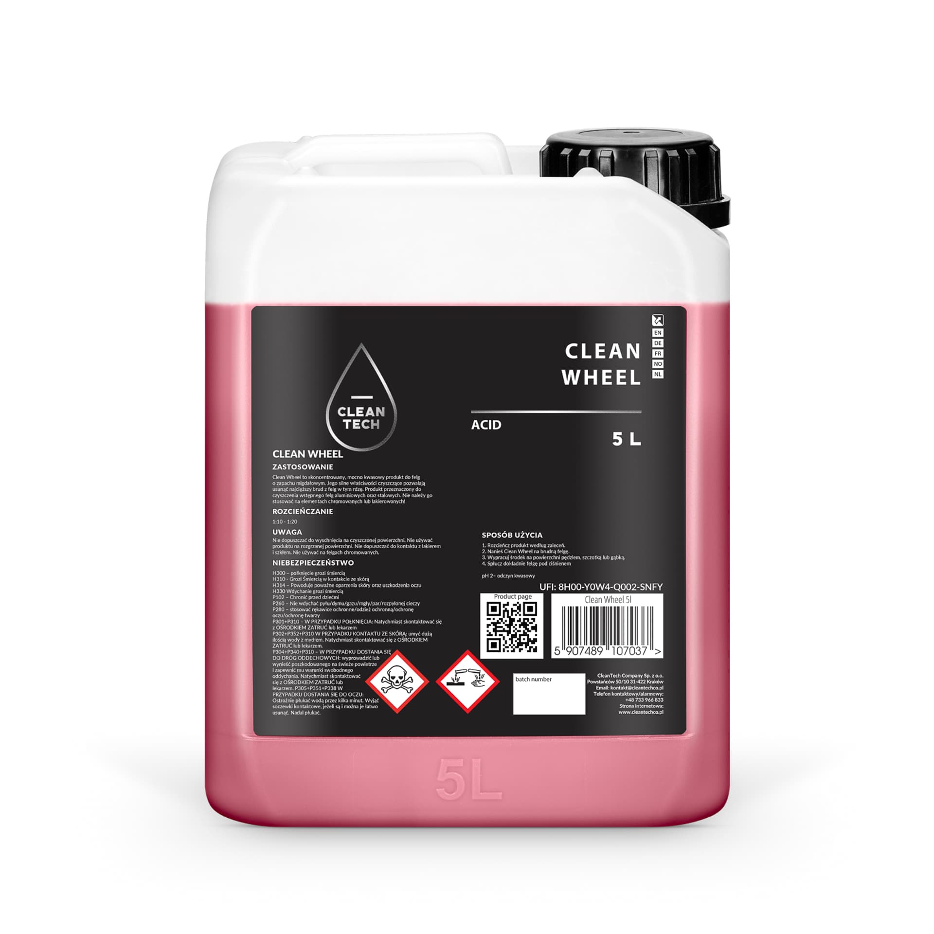 

CleanTech Clean Wheel 5L - kwasowy produkt do czyszczenia felg