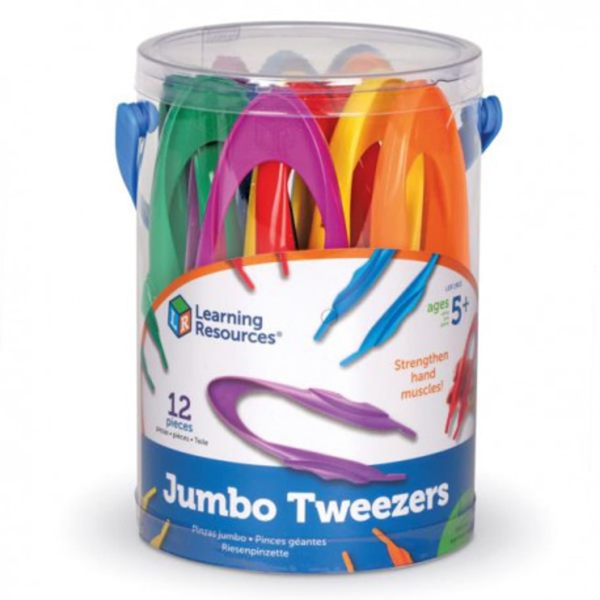 

Learning resources, szczypce dla dzieci xxl, zestaw 12 szt.