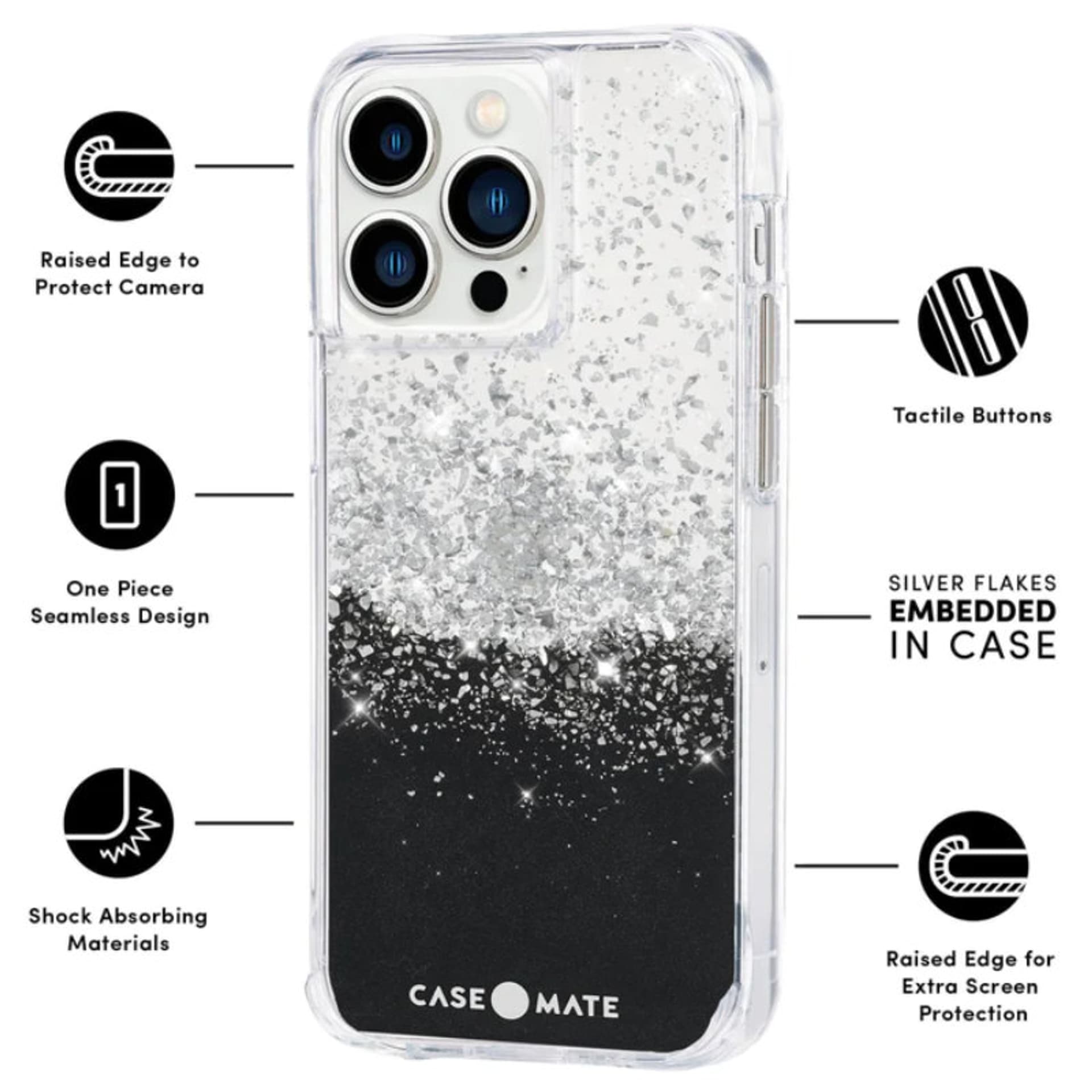 

Case-Mate Karat - Etui iPhone 13 Pro zdobione onyksem (Onyx)