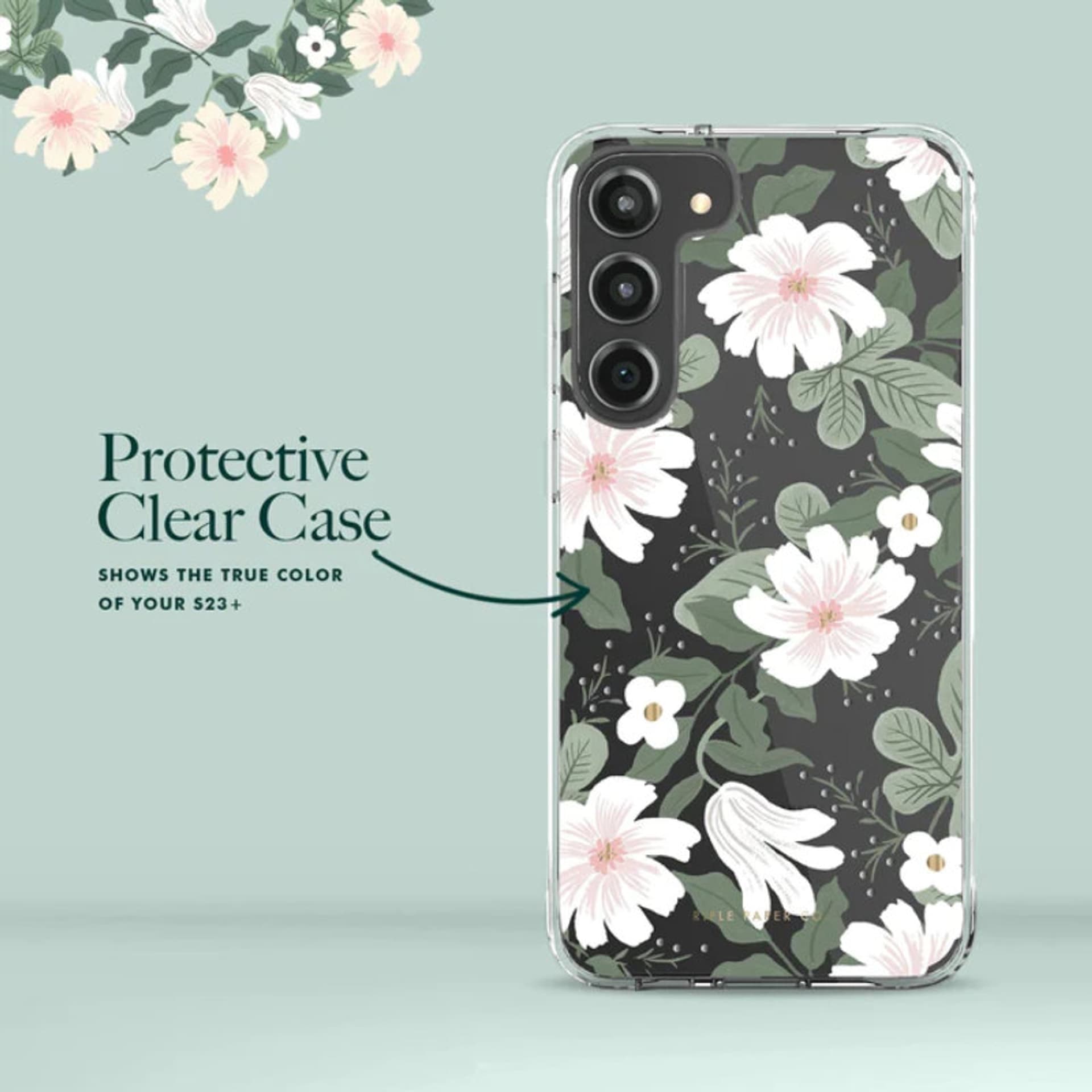 

Rifle Paper Clear - Etui Samsung Galaxy S23+ (Willow)