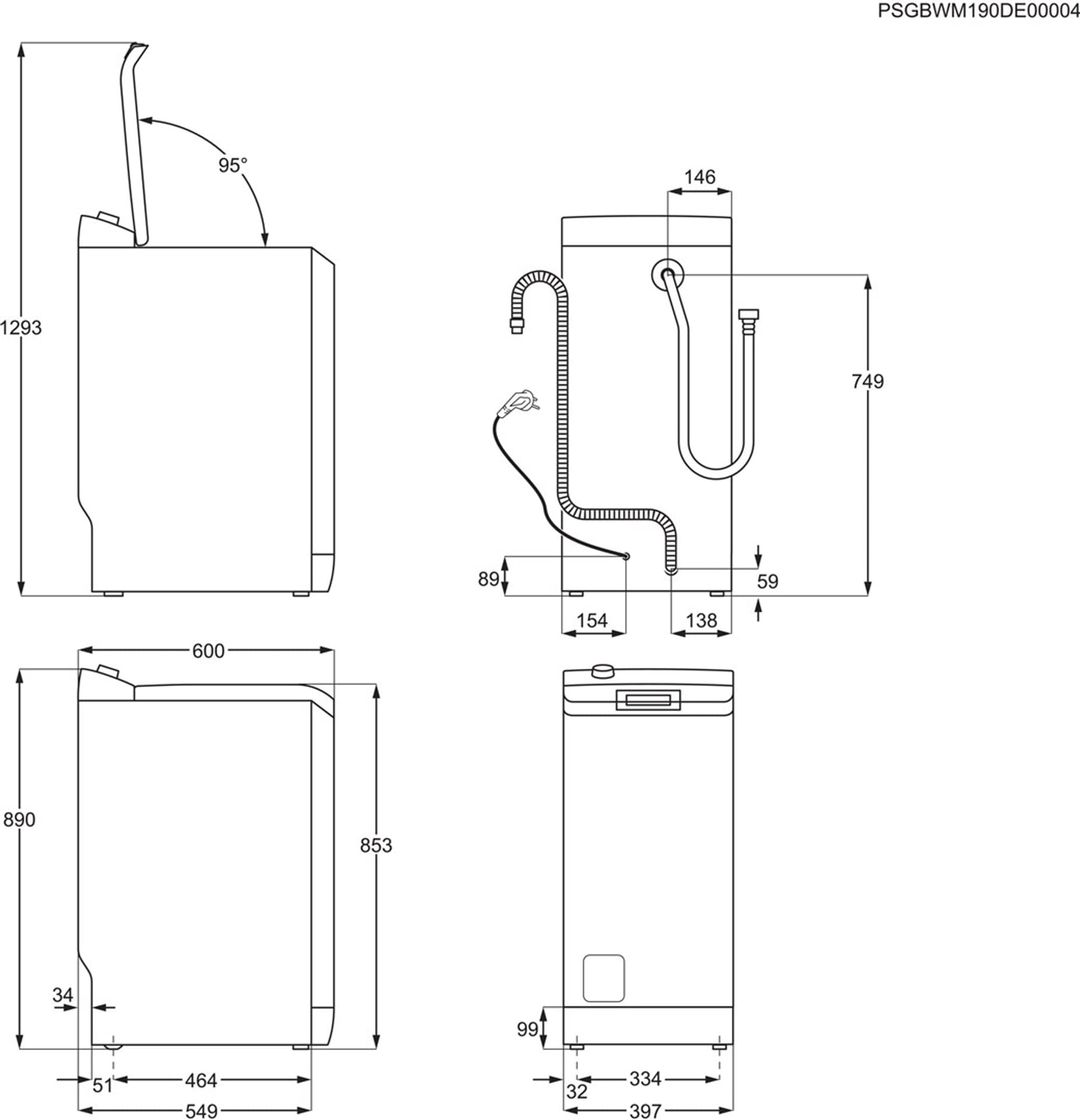 

Pralka ELECTROLUX EW2TN5261FP