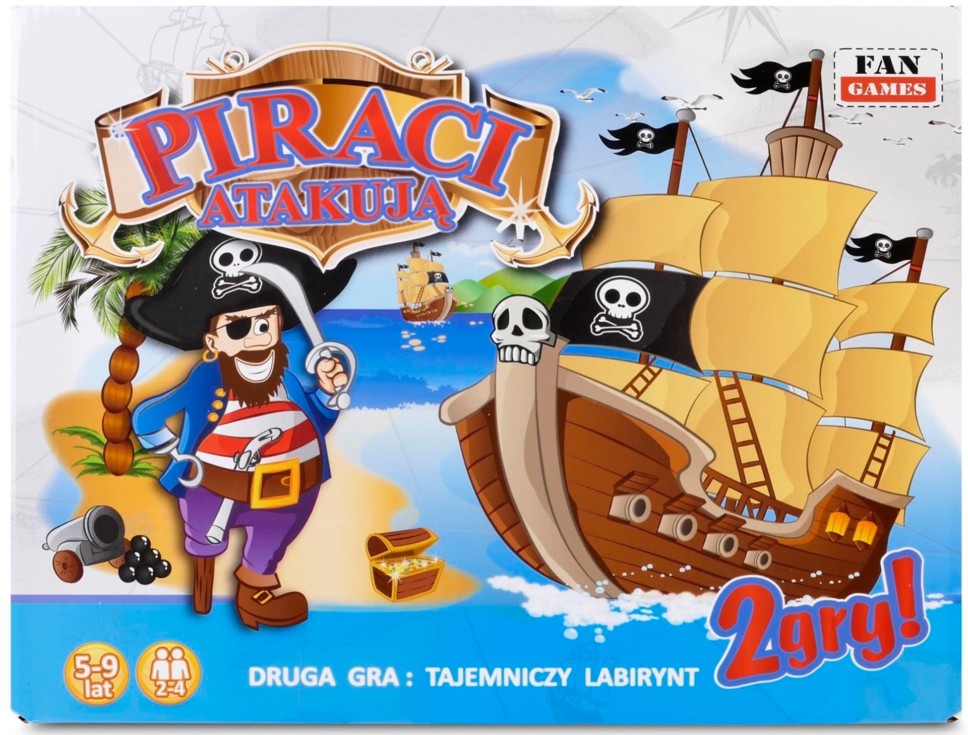 

GRA PLANSZOWA PIRACI ATAKUJĄ LABIRYNT 2w1 PIONKI
