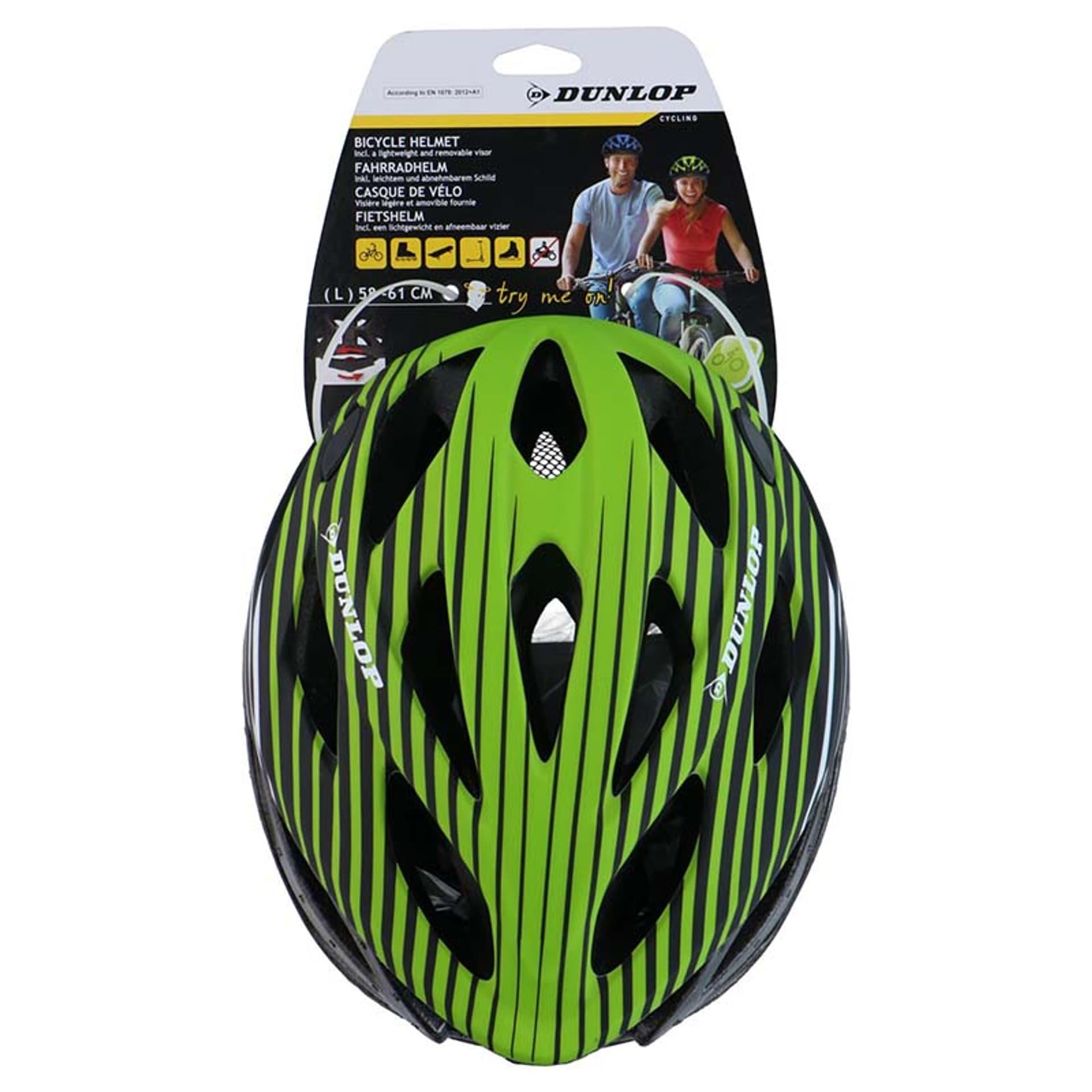 

Dunlop - Kask rowerowy MTB r. L (Zielony)