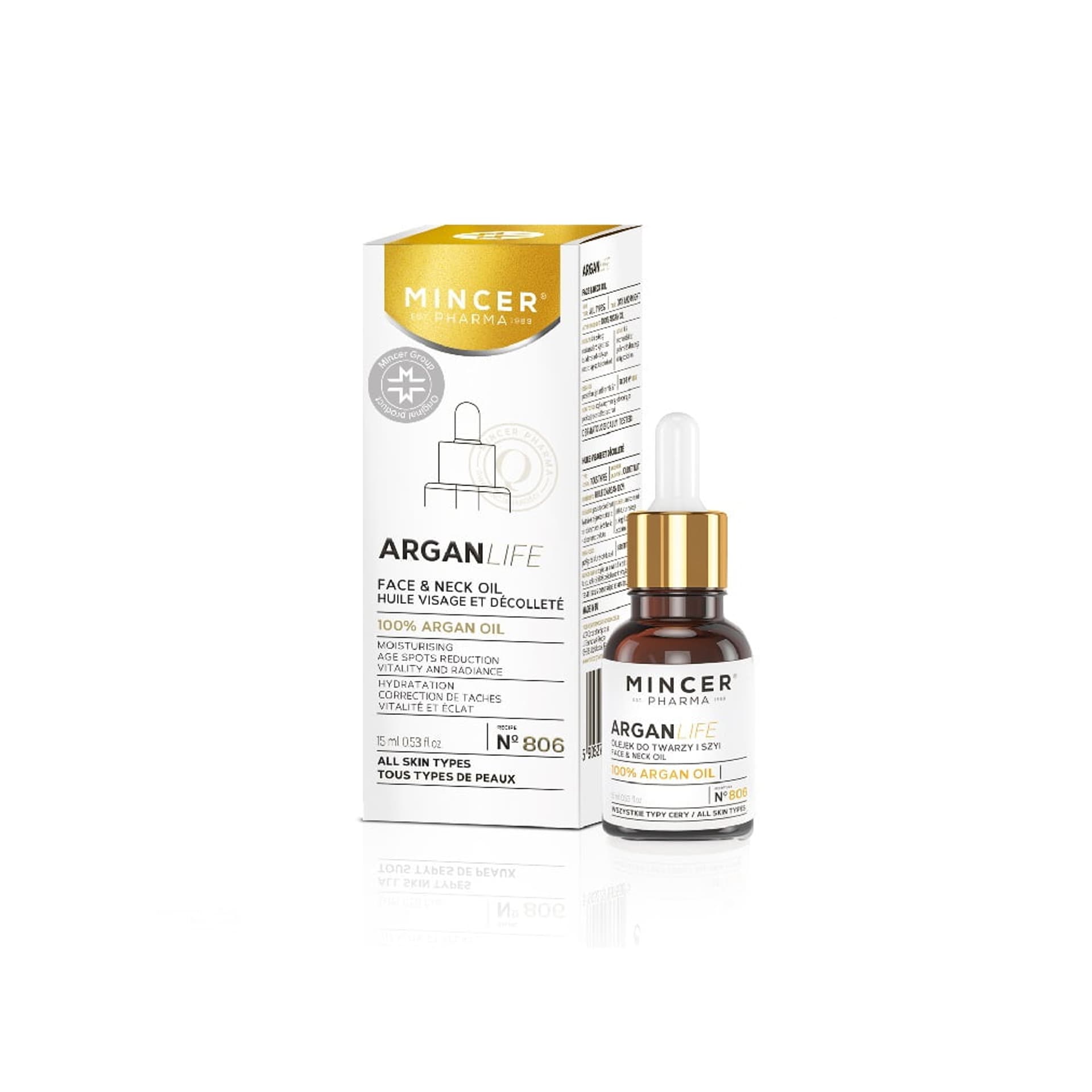 

Mincer Pharma Argan Life Olejek arganowy 100% do twarzy i szyi nr 806 15ml