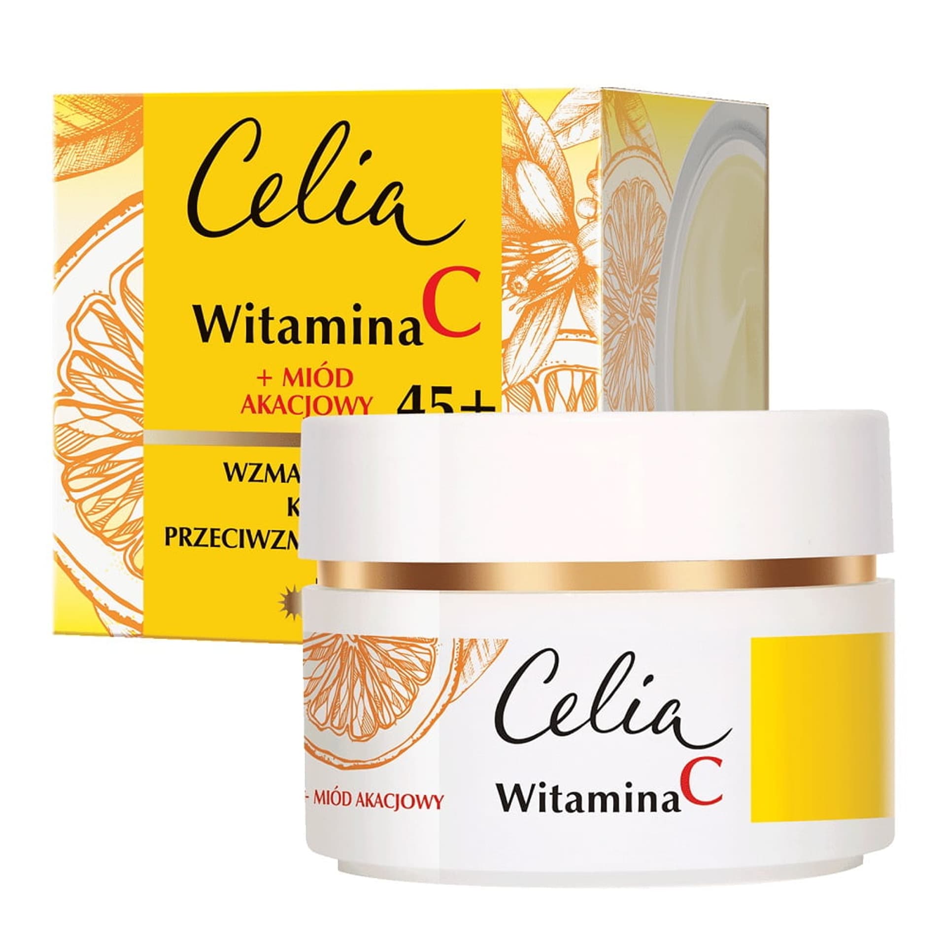 

Celia Witamina C 45+ Wzmacniający krem przeciwzmarszczkowy na dzień i noc 50ml