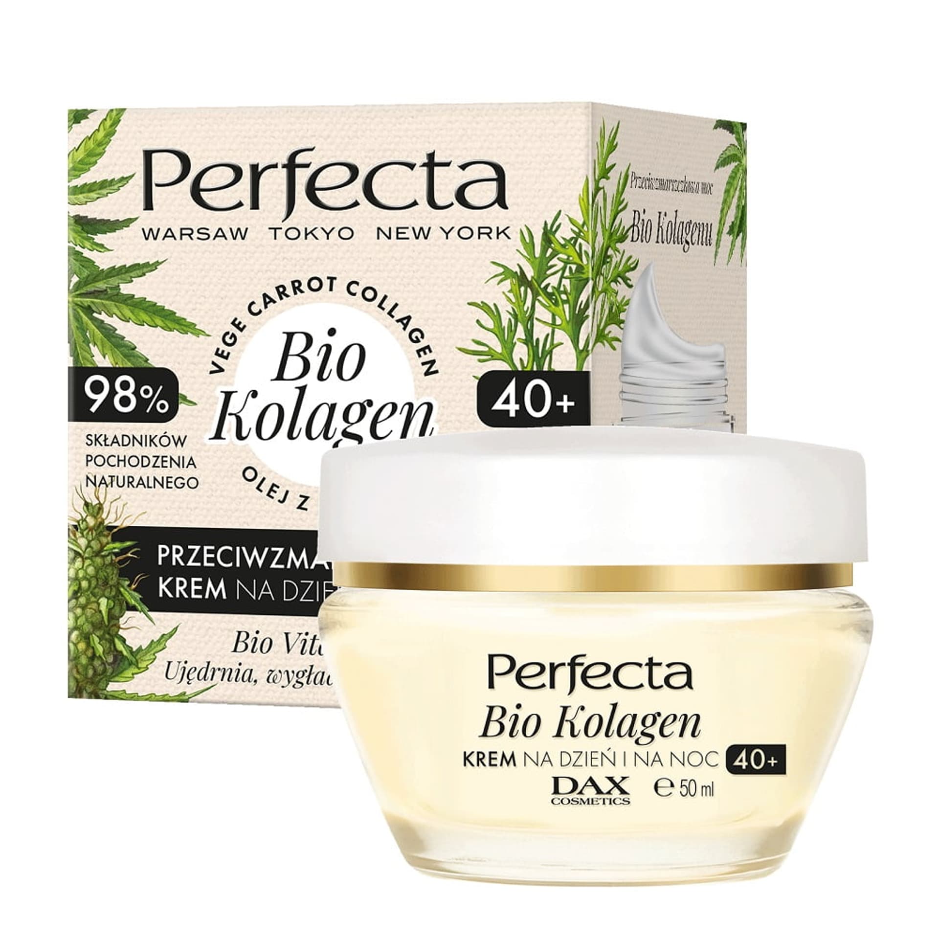 

Perfecta Bio Kolagen 40+ Krem przeciwzmarszczkowy na dzień i noc 50ml