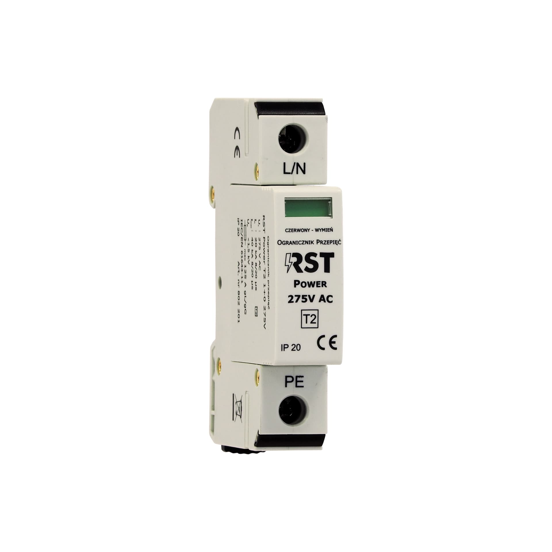 

Ogranicznik przepięć RST Power T2 1+0 275V AC