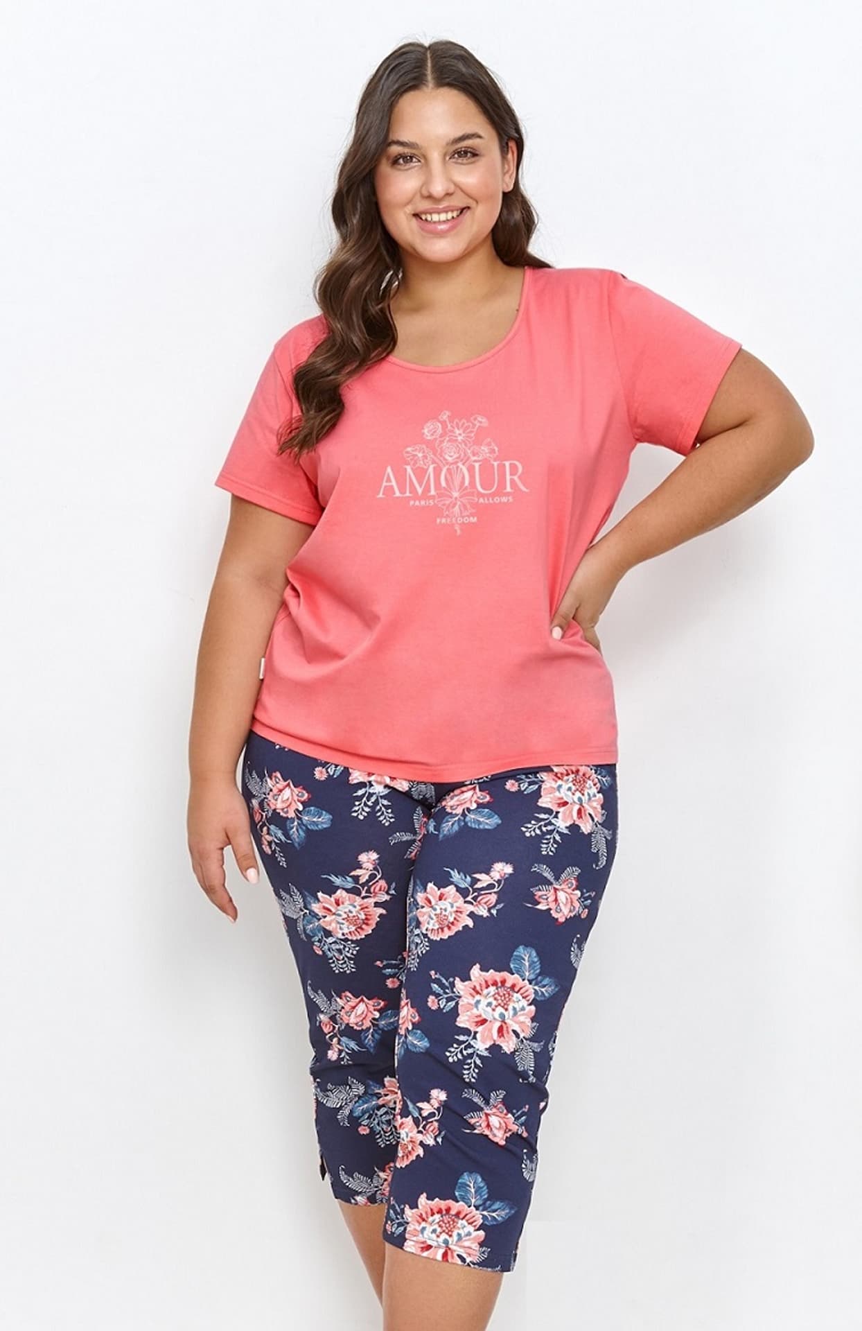 

PIŻAMA TARO 2930 JOYCE SS23 (kolor koral, rozmiar 4XL)