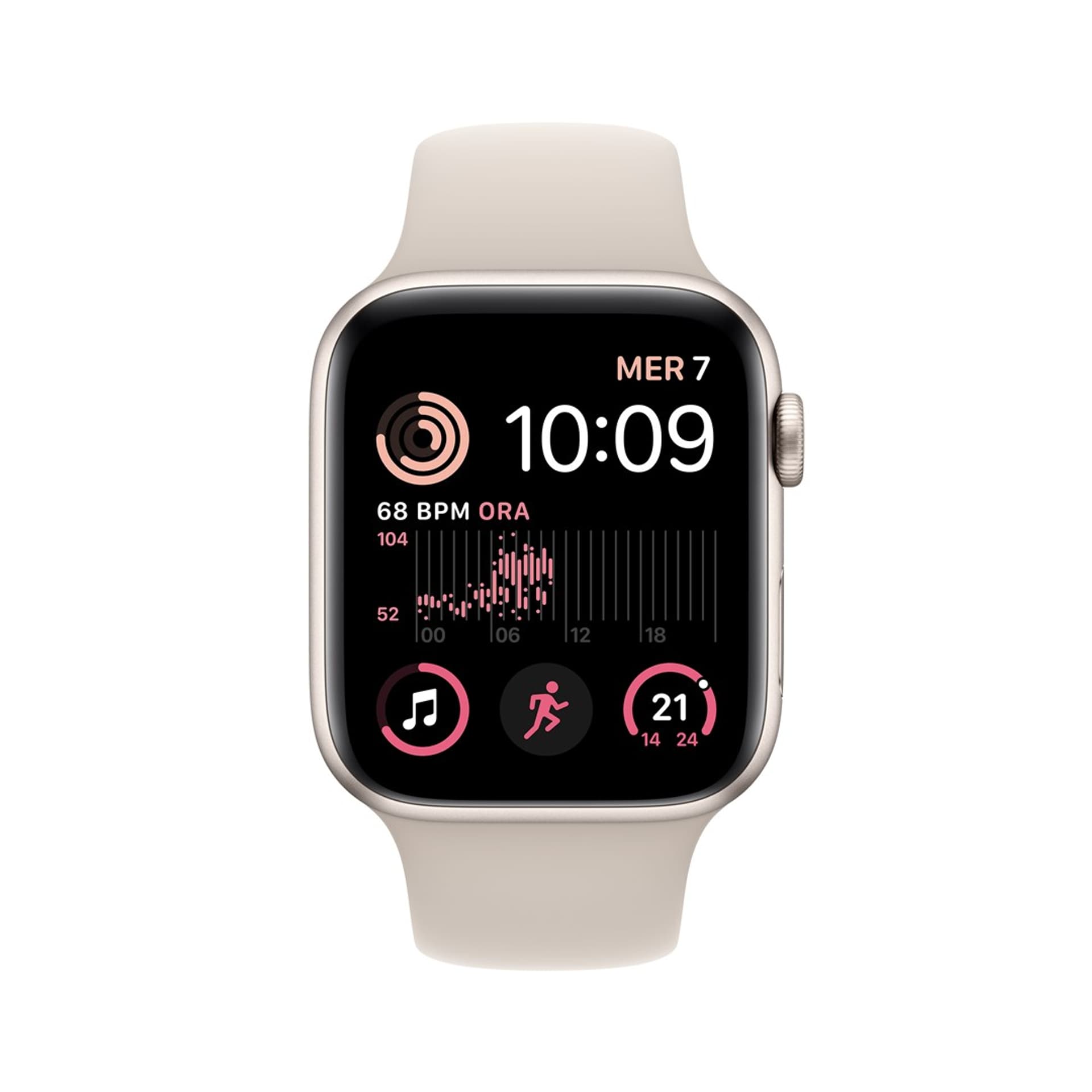 

Apple Watch SE GPS + LTE 44mm Starlight Aluminium Case with Starlight Sport Band