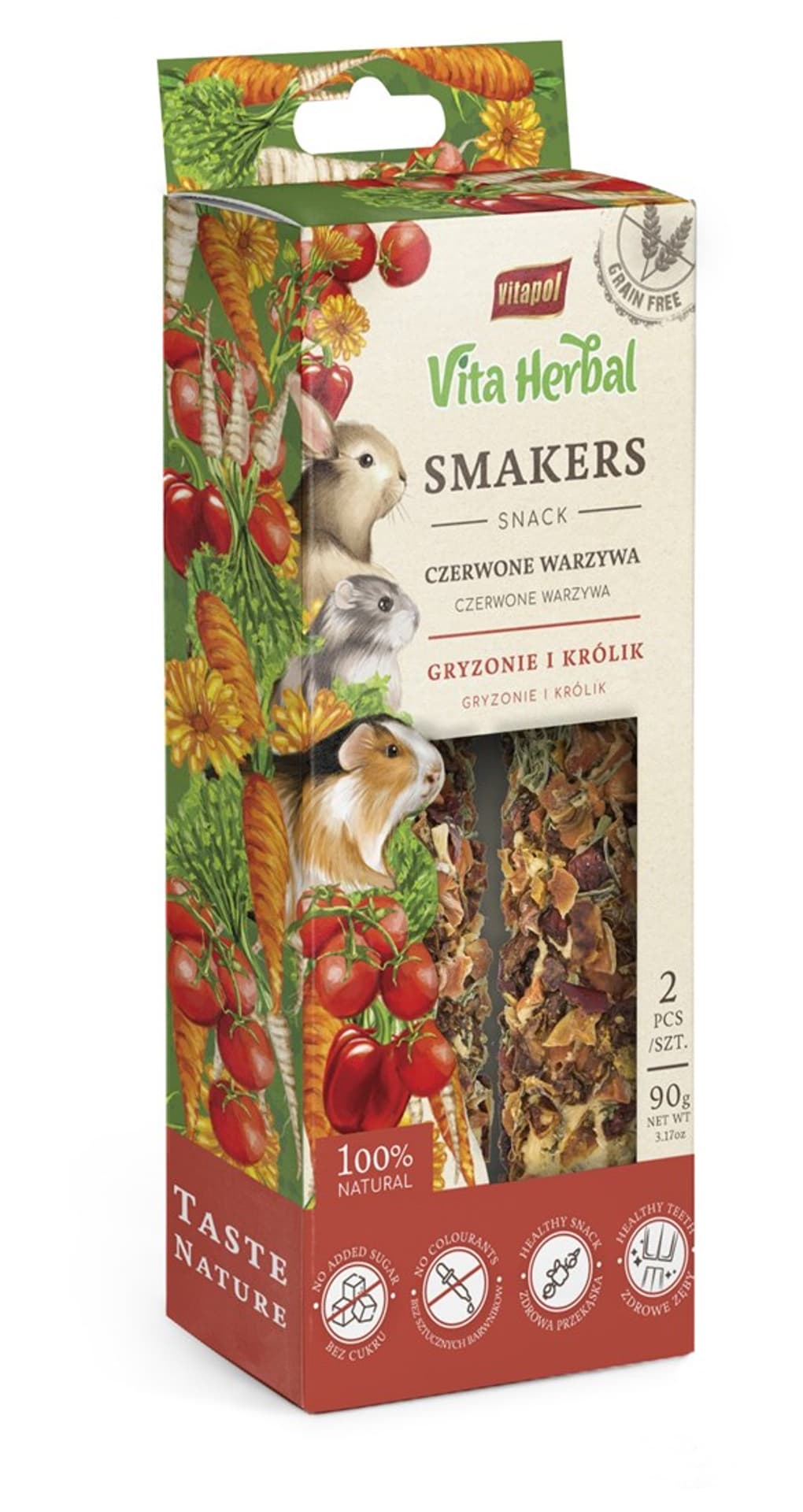 

Vita Herbal Smakers czerwone warzywa dla gryzoni i królika op.2 szt