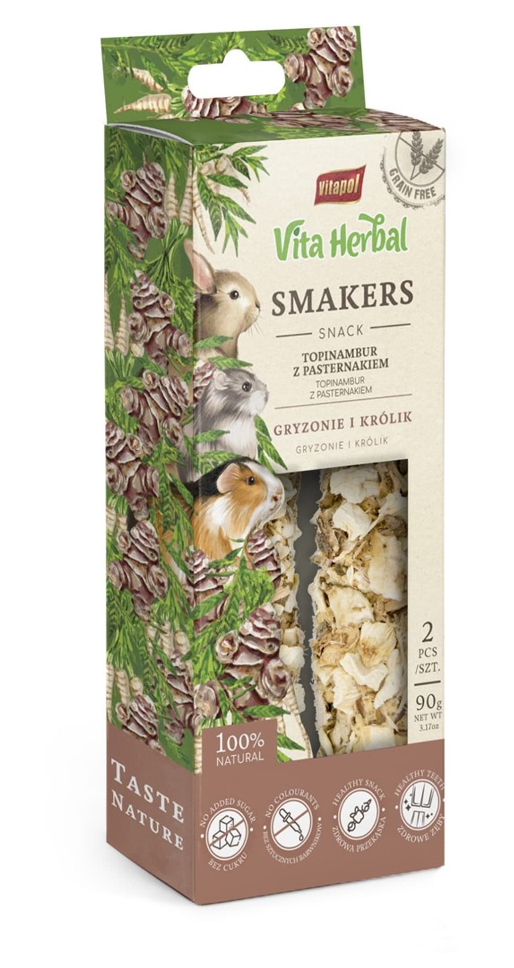 

Vita Herbal Smakers Topinambur z pasternakiem dla gryzoni i królika op.2 szt