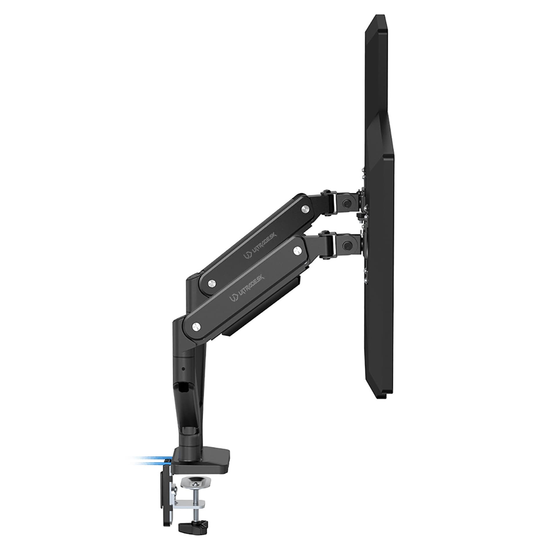 

Regulowany uchwyt ULTRADESK BRANCH Double na 2 monitory, 20KG, mocowanie na zacisk, 17"-32", 75x75/100x100, czarny