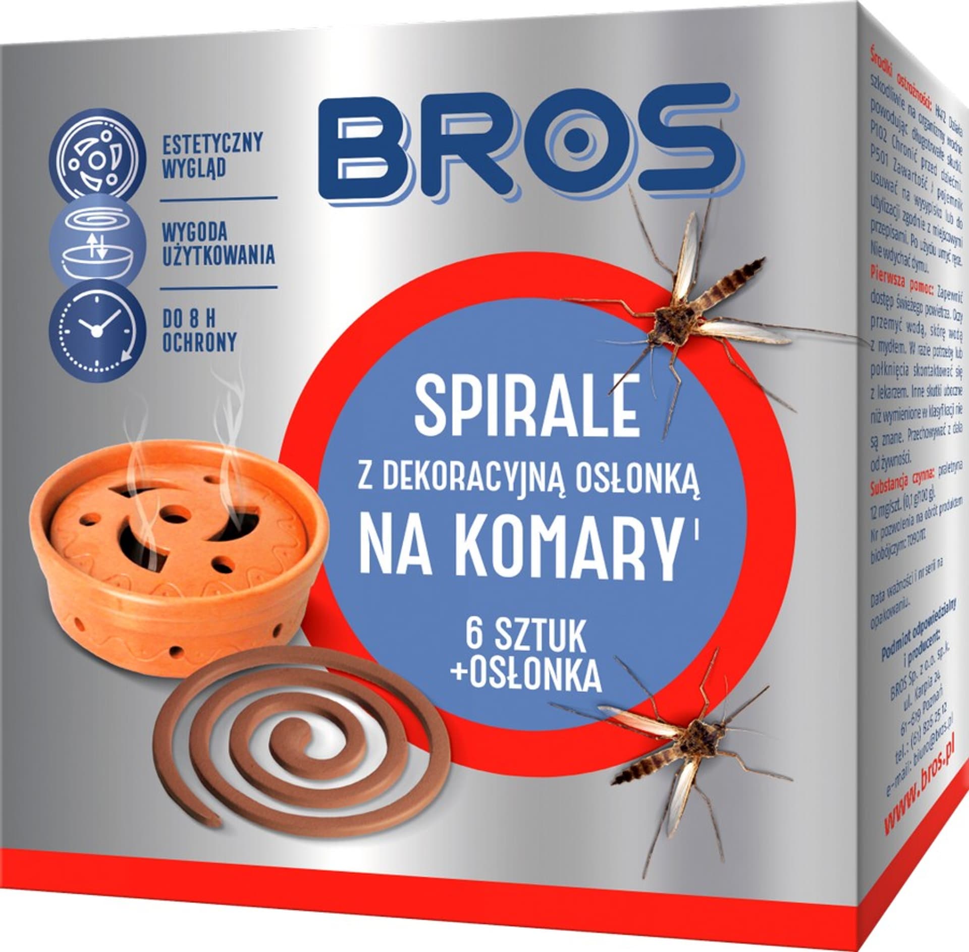 

Spirale na komary Bros 6szt. + osłonka