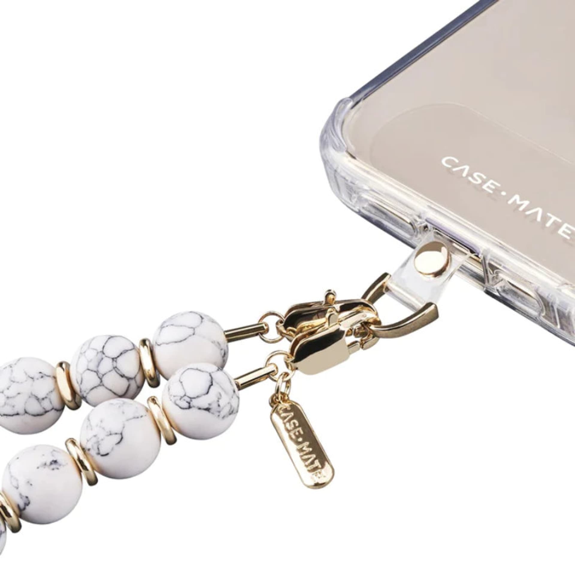 

Case-Mate Beaded Phone Wristlet - Uniwersalna smyczka do telefonu (White Marble)