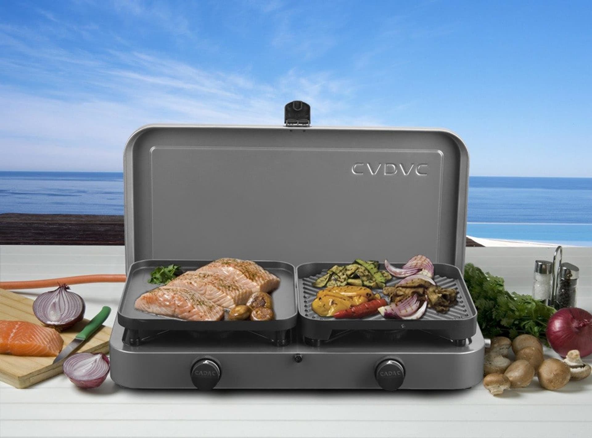 

Płyta grillowa CADAC z powłoką GreenGrill® do kuchenki 2-palnikowej