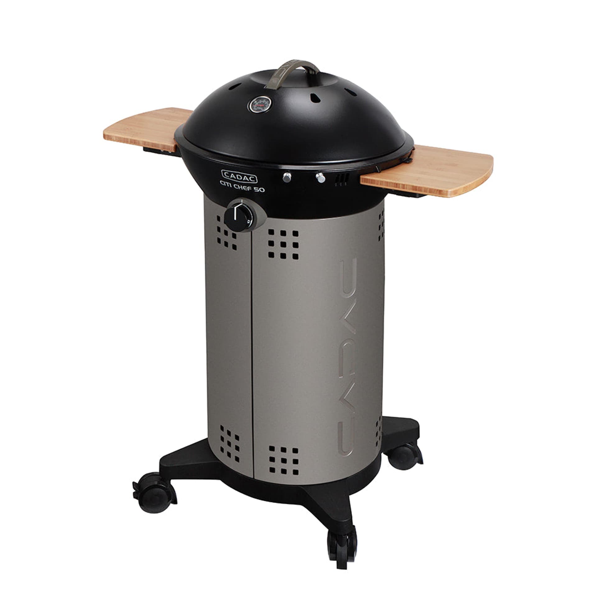 

Grill gazowy na kółkach CADAC City Chef 49cm z bocznymi półkami