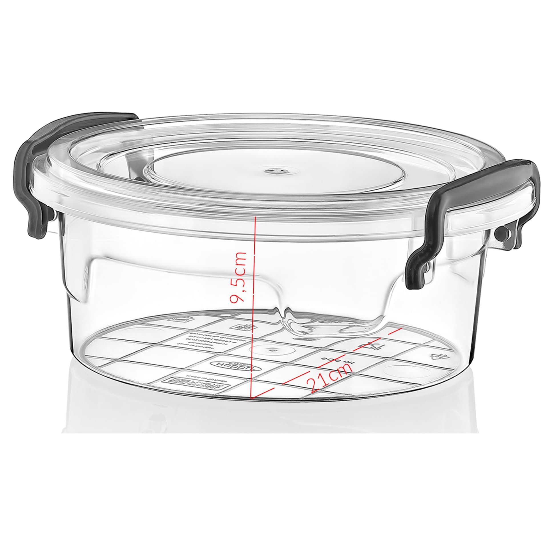 

Pojemnik plastikowy 2,1L OKRĄGŁY MULTI BOX z pokrywką