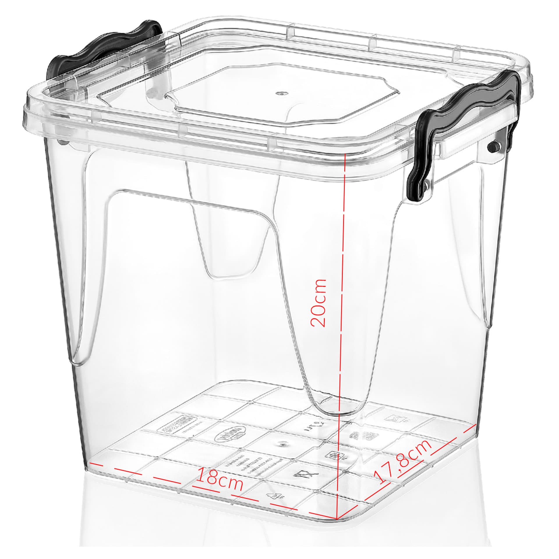 

Pojemnik plastikowy 3,7L KWADRAT MULTI BOX z pokrywką