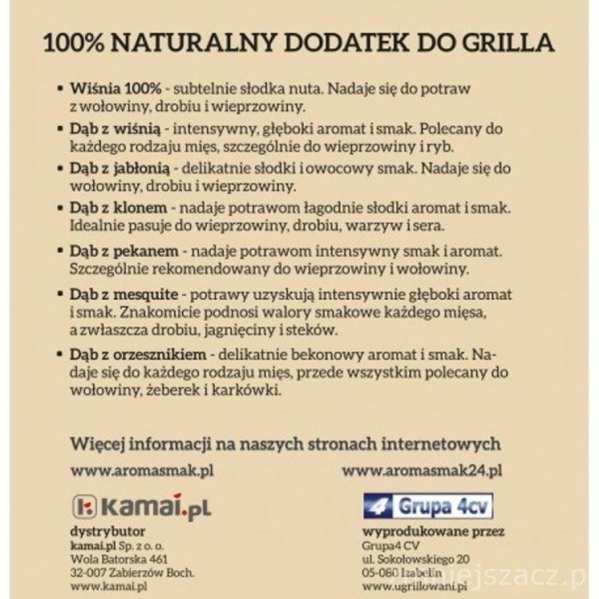 

GRANULAT DĄB Z PEKANEM AROMA SMAK
