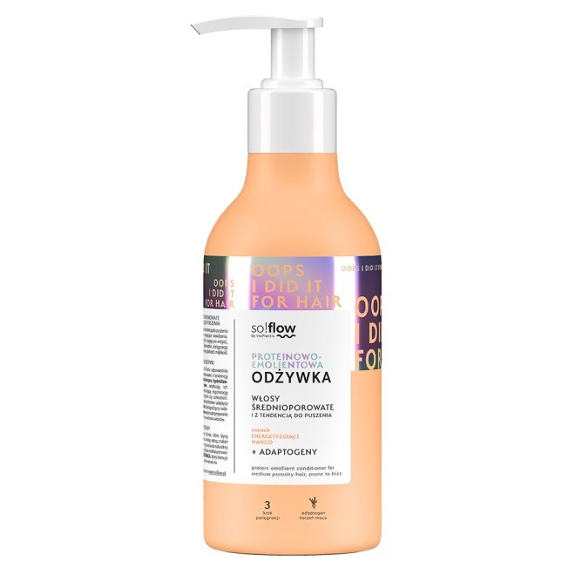 

Vis Plantis So!Flow Proteinowo - Emolientowa Odżywka do włosów średnioporowatych i z tendencją do puszenia 400ml