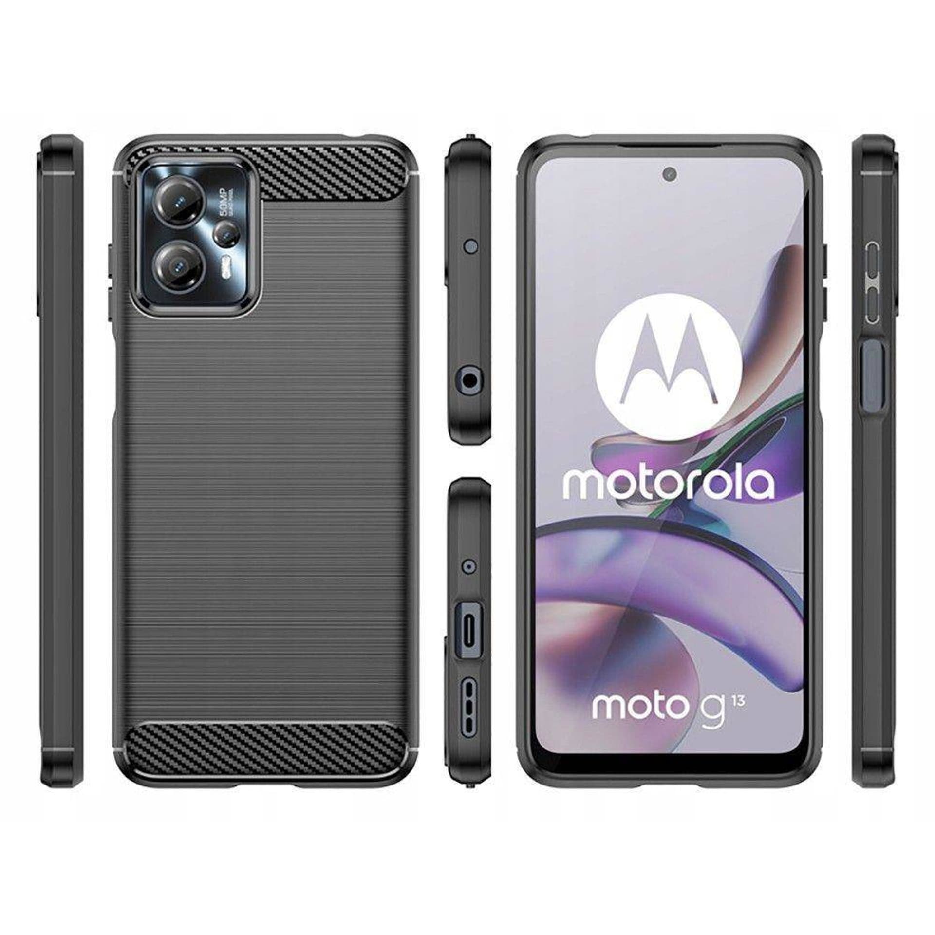

Etui MOTOROLA MOTO G13 / G23 Tech-Protect TPU Carbon czarne