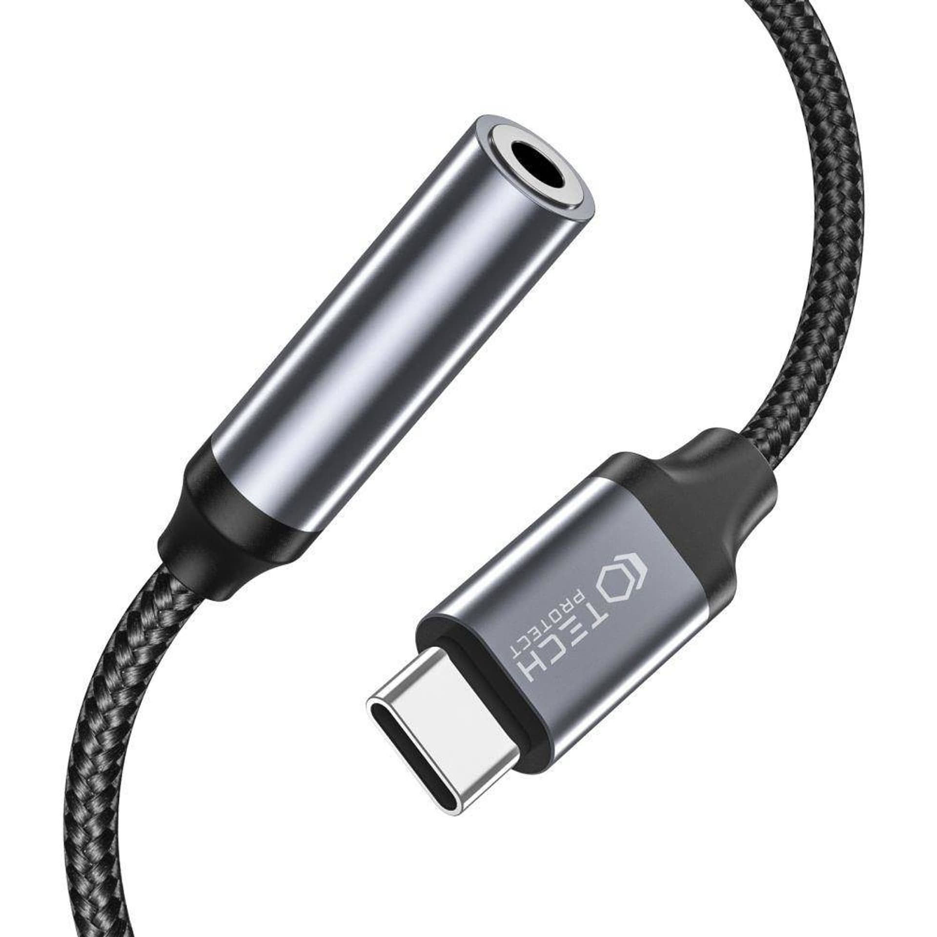 

Adapter do Słuchawek / Przejściówka USB-C - minijack 3,5mm Tech-Protect Ultraboost czarny