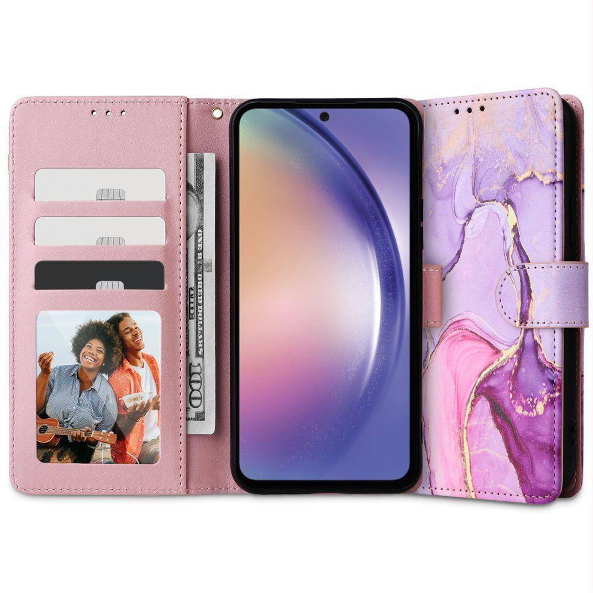 

Etui SAMSUNG GALAXY A34 5G Tech-Protect Wallet Marble