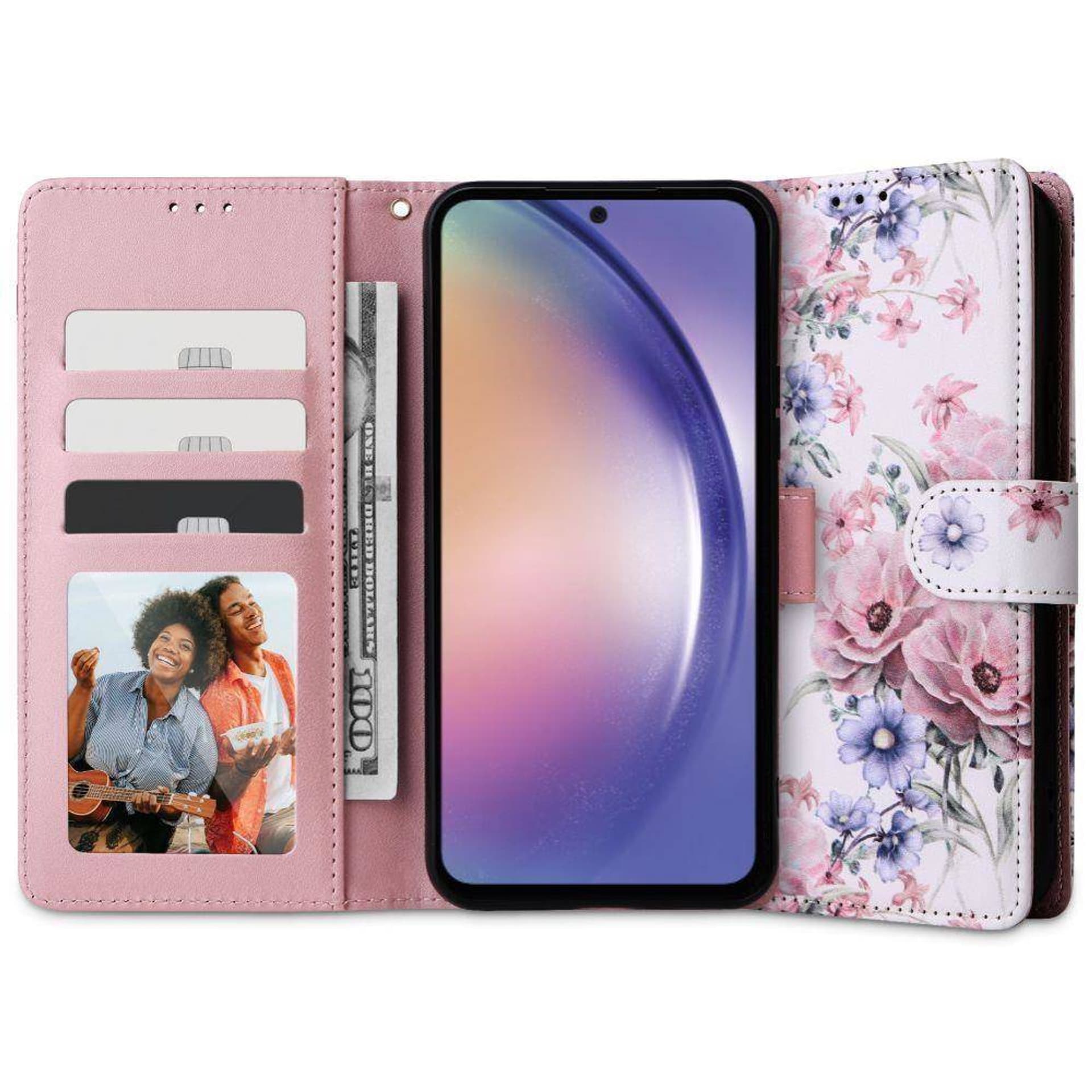 

Etui SAMSUNG GALAXY A34 5G Tech-Protect Wallet Blossom Flower