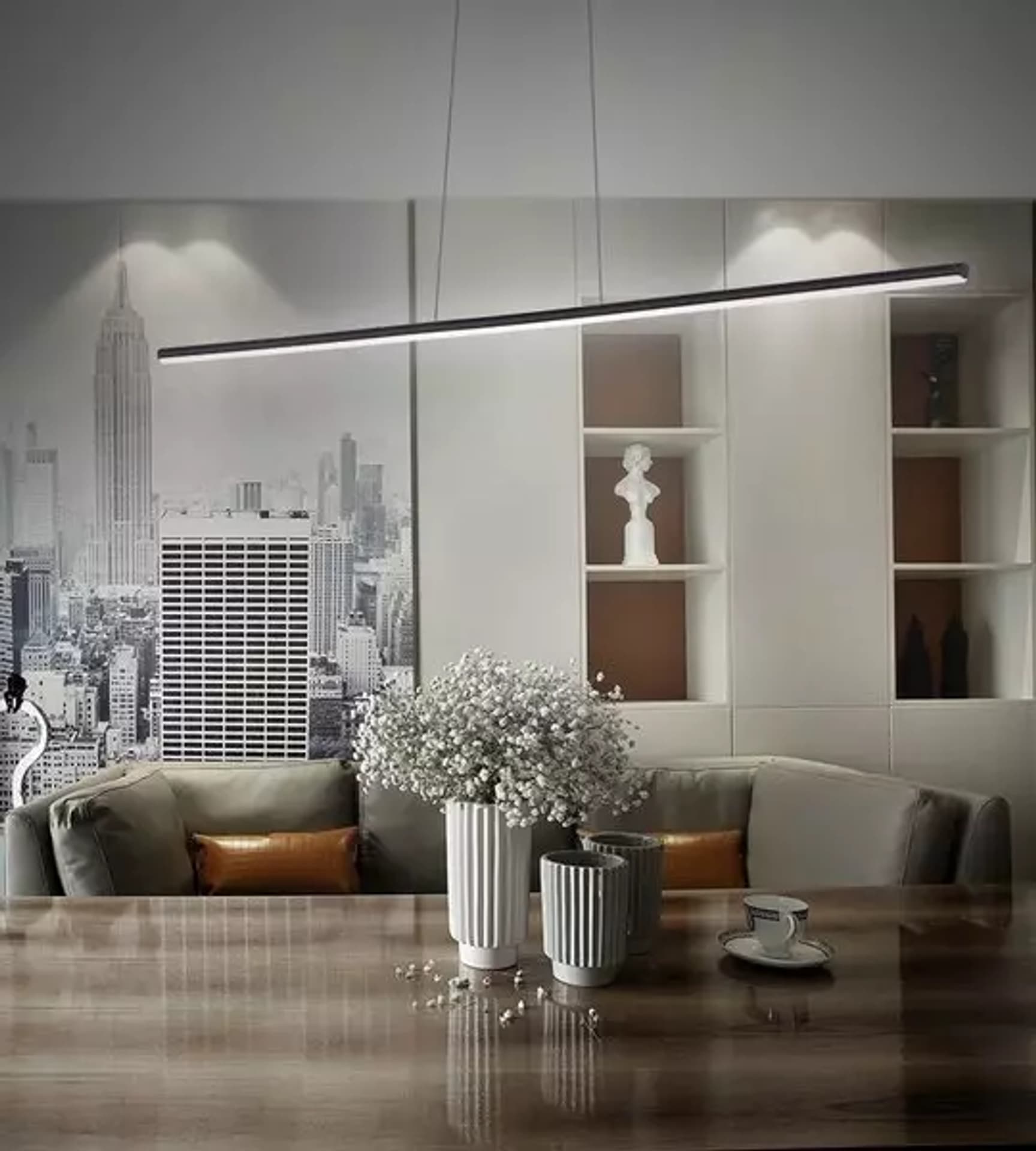 

Lampa wisząca LINEA No.1 120 cm 4k czarna ściemnialna Altavola Design (Barwa światła barwa dzienna, Kolor Czarny, Możliwość ściemniania tak)